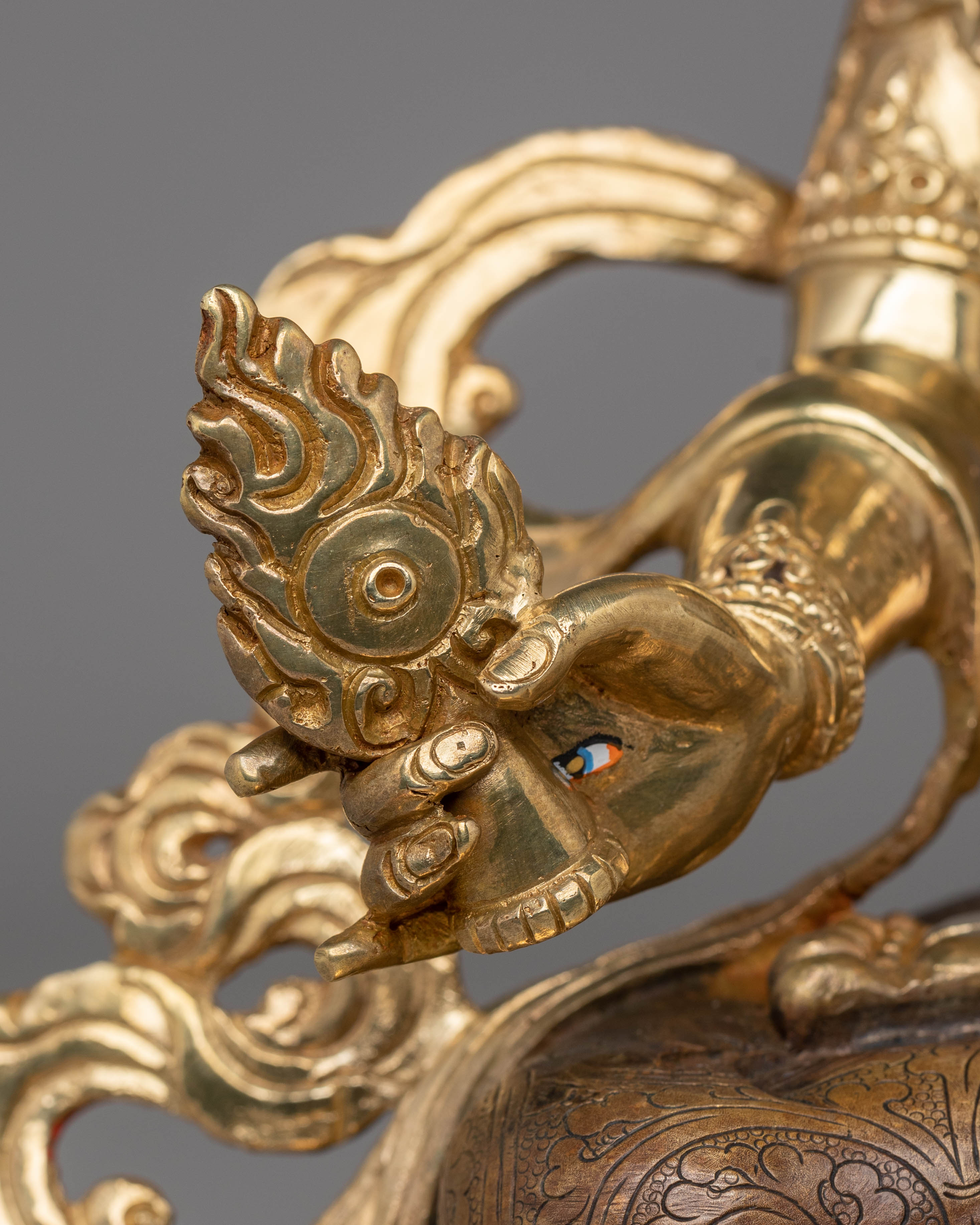 Handcrafted Dukar Copper Statue | 24K Gold Plated Buddhist Art Sculpture