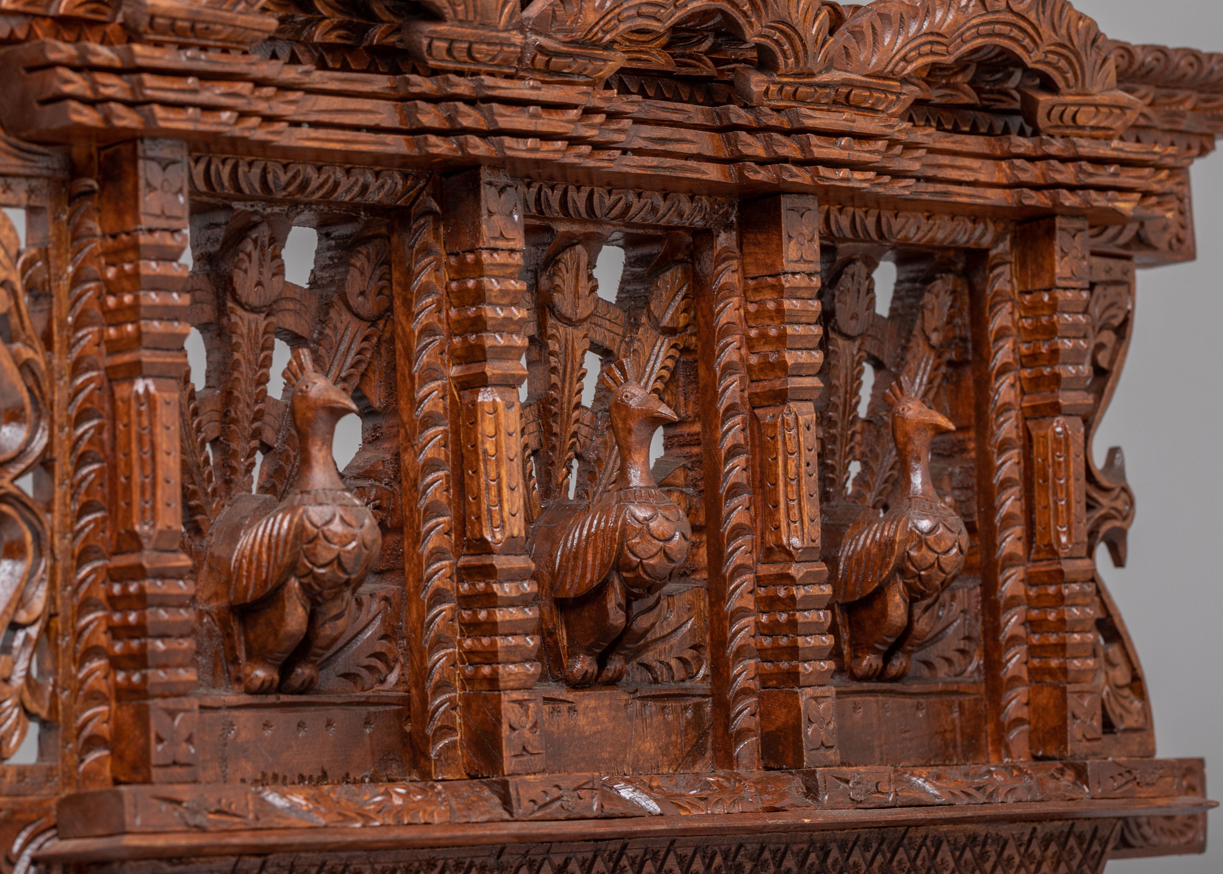Hand Carved Wooden Wall Hanging | Himalayan Home Display
