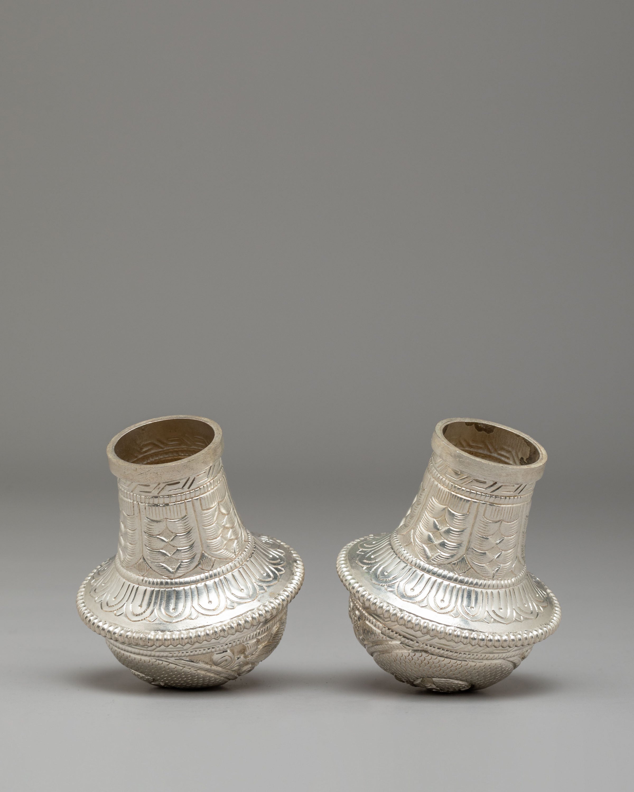 Silver Brocade Stick Cap | Sacred Silver Ritual Accessories