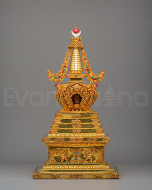 Handmade Altar Buddhist Enlightenment Stupa | Symbol of Wisdom and Inner Peace