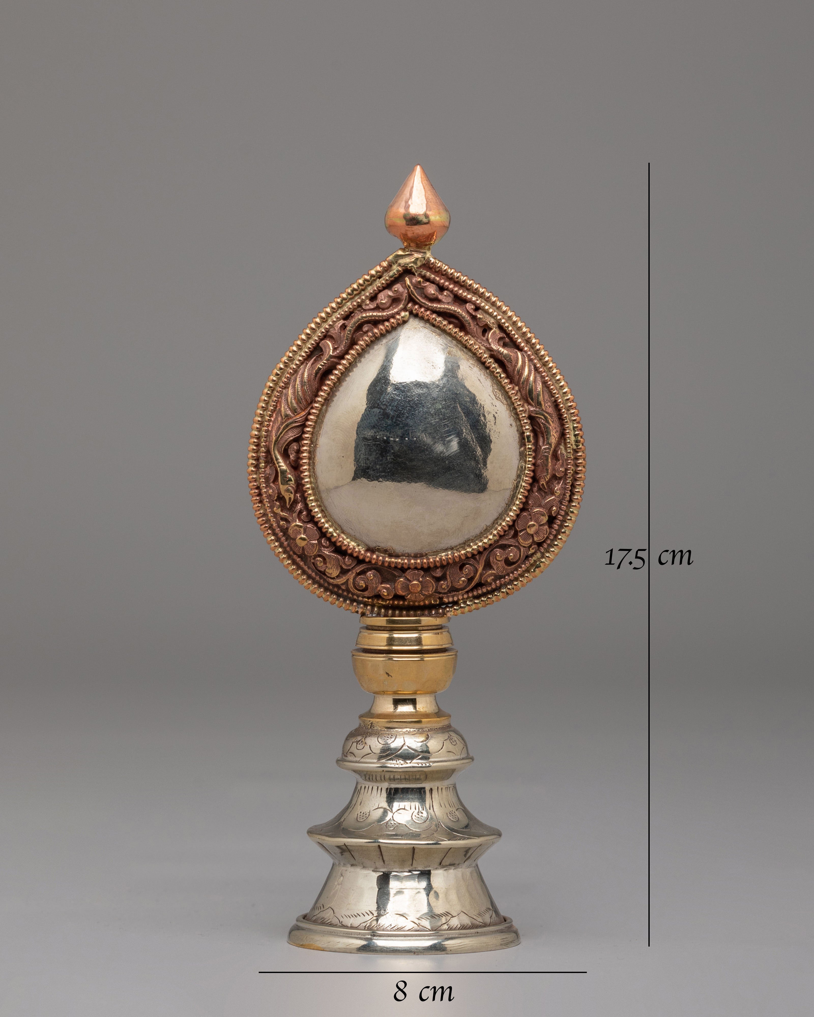 Buddhist Altar Ritual Mirror | Handcrafted Spiritual Decor for Meditation