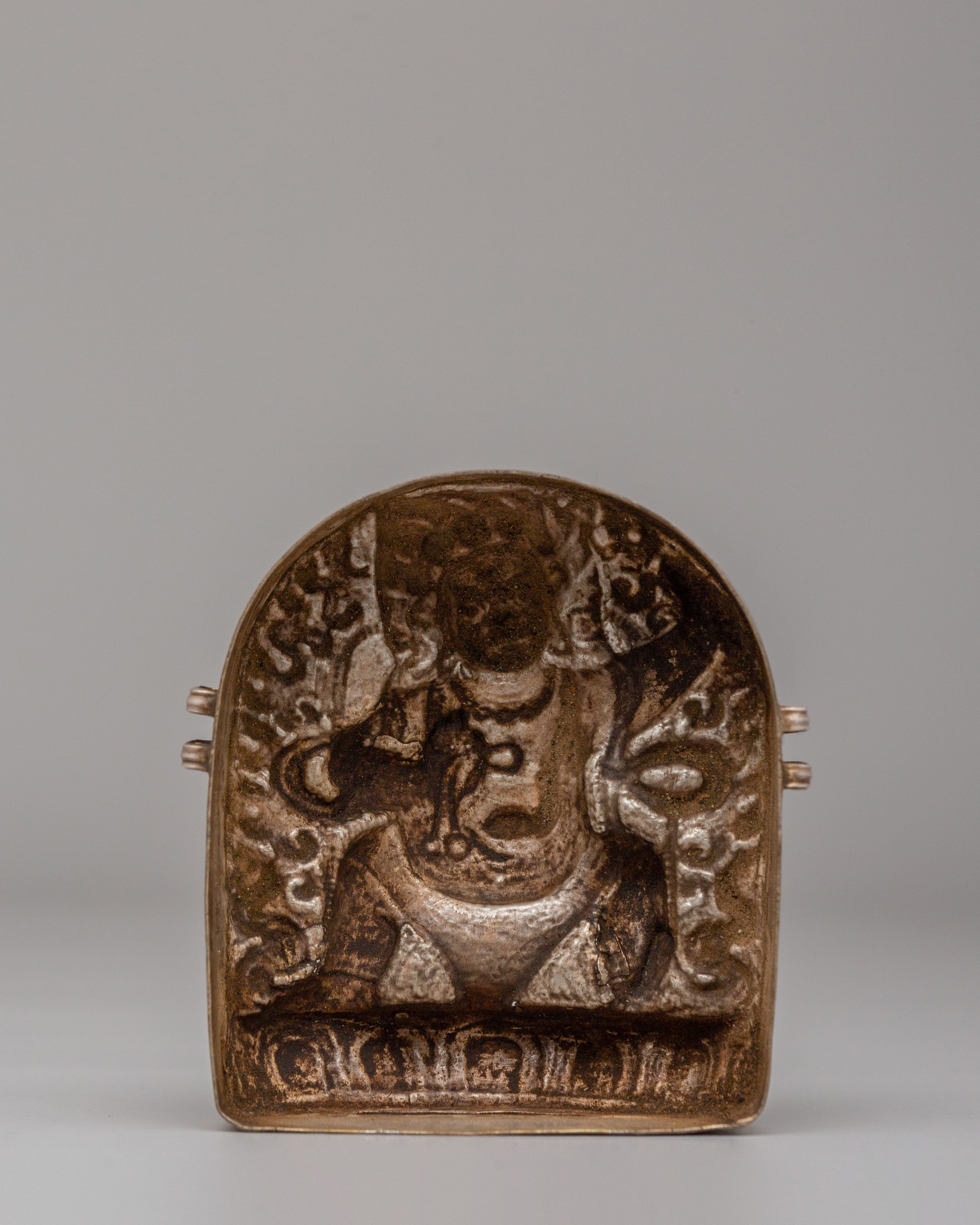 Sacred Vajrapani Ghau Box | Vajrapani Protection Symbol for Altar