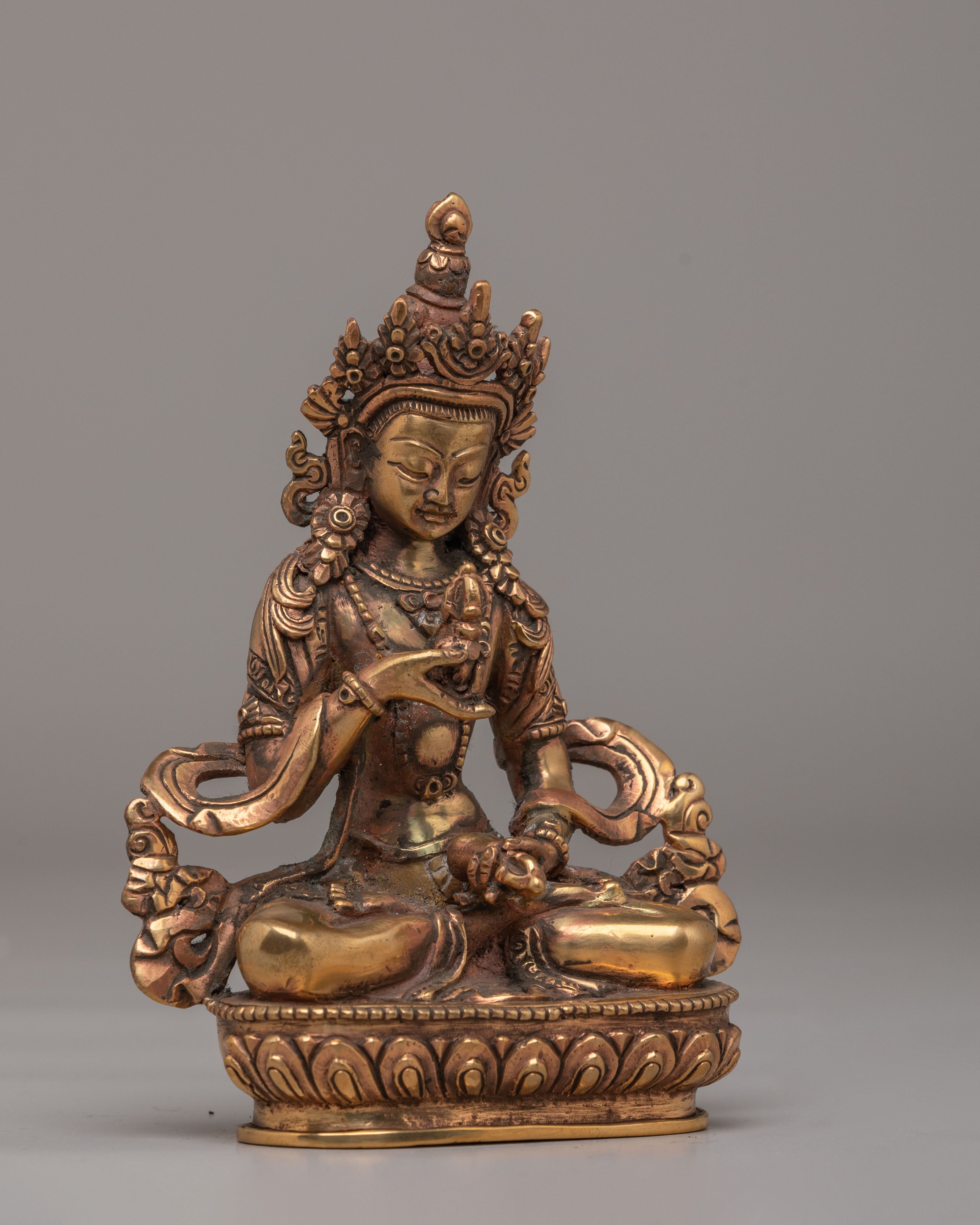 Tibetan Vajrasattva Deity Statue | Handcrafted Copper Art