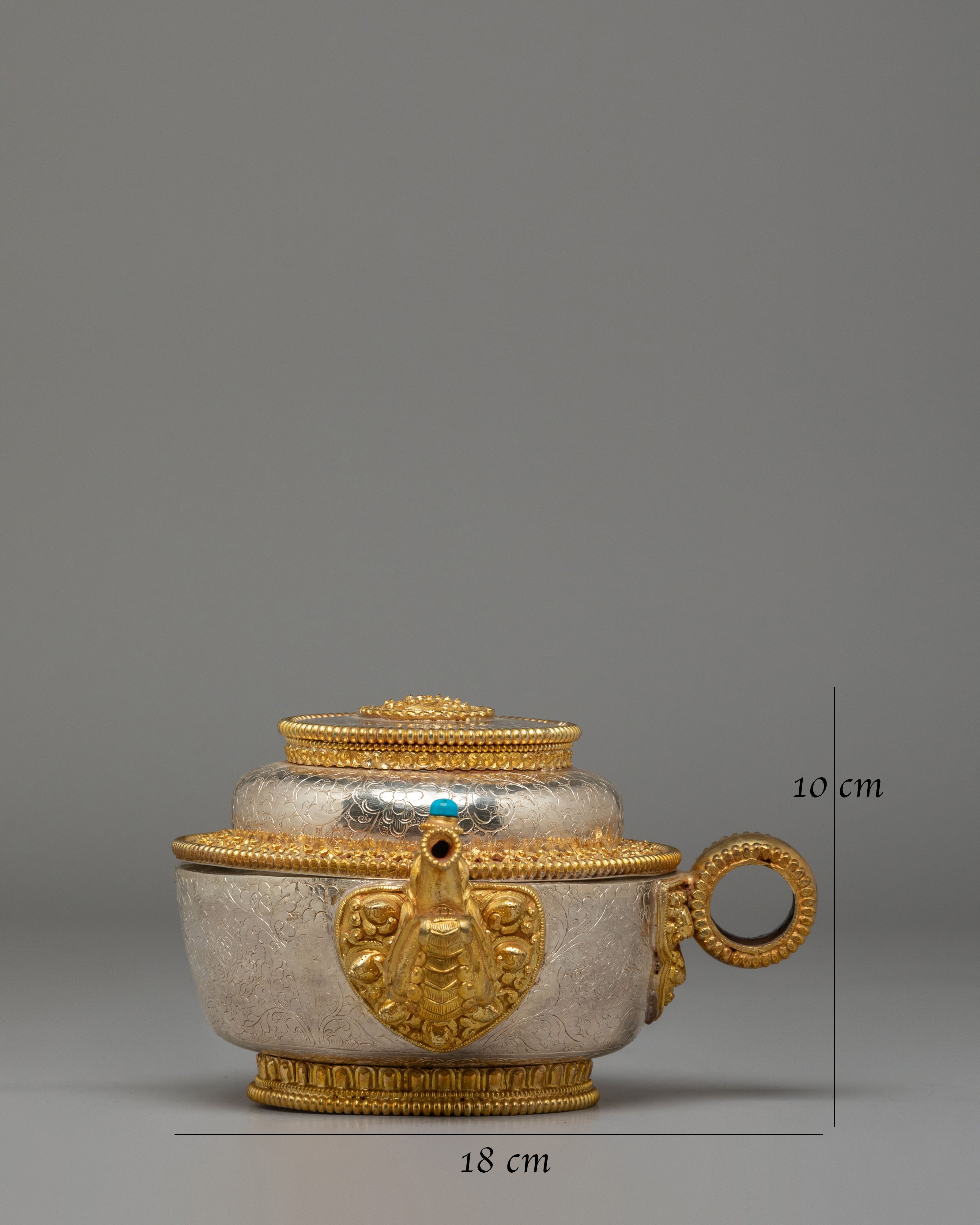 Silver-Plated Shrine Water Offering Bowls | Elegant Ritual Tools for Spiritual Practice