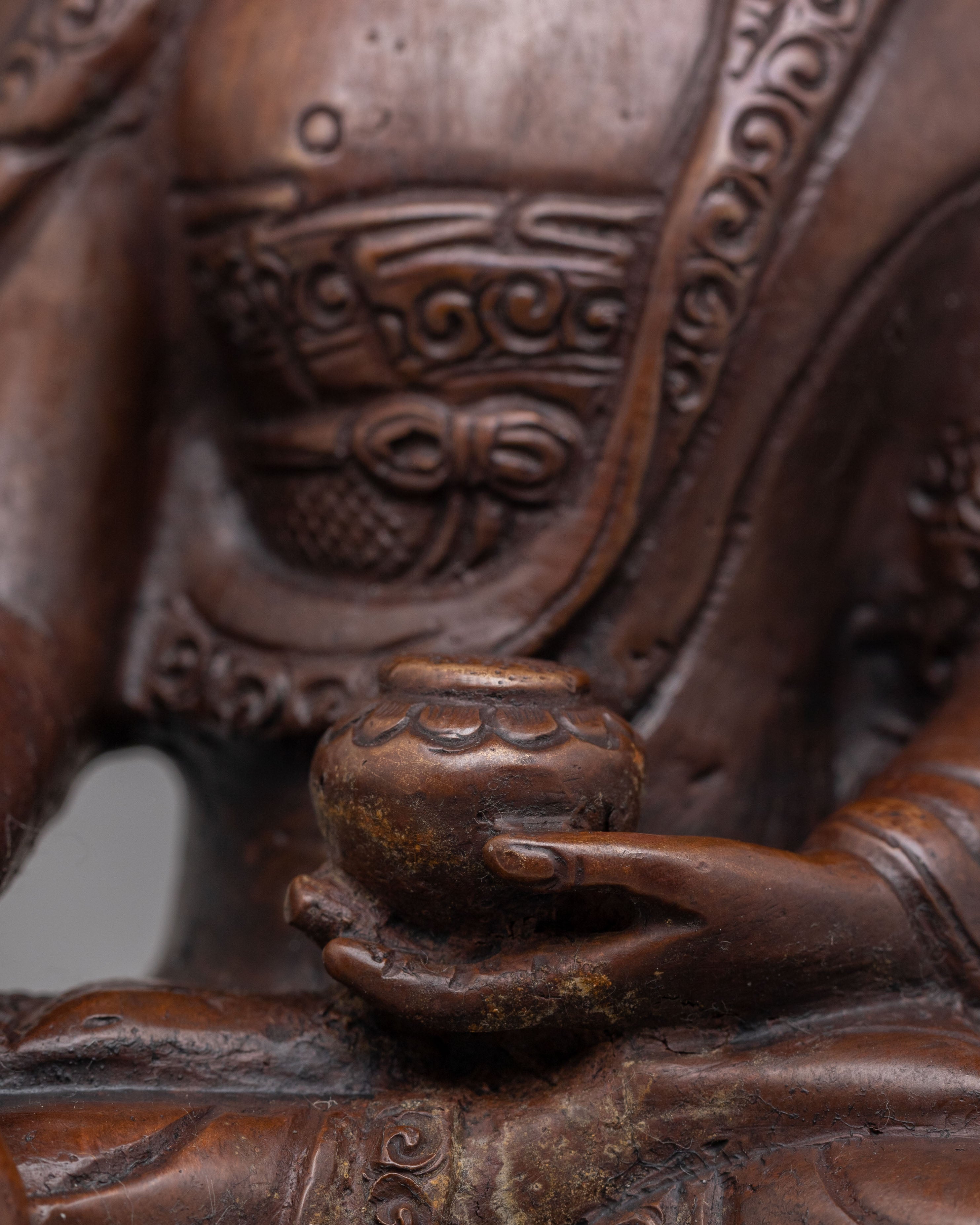 Shakyamuni Buddha Statue for Enlightenment | Oxidized Copper Buddha Figure