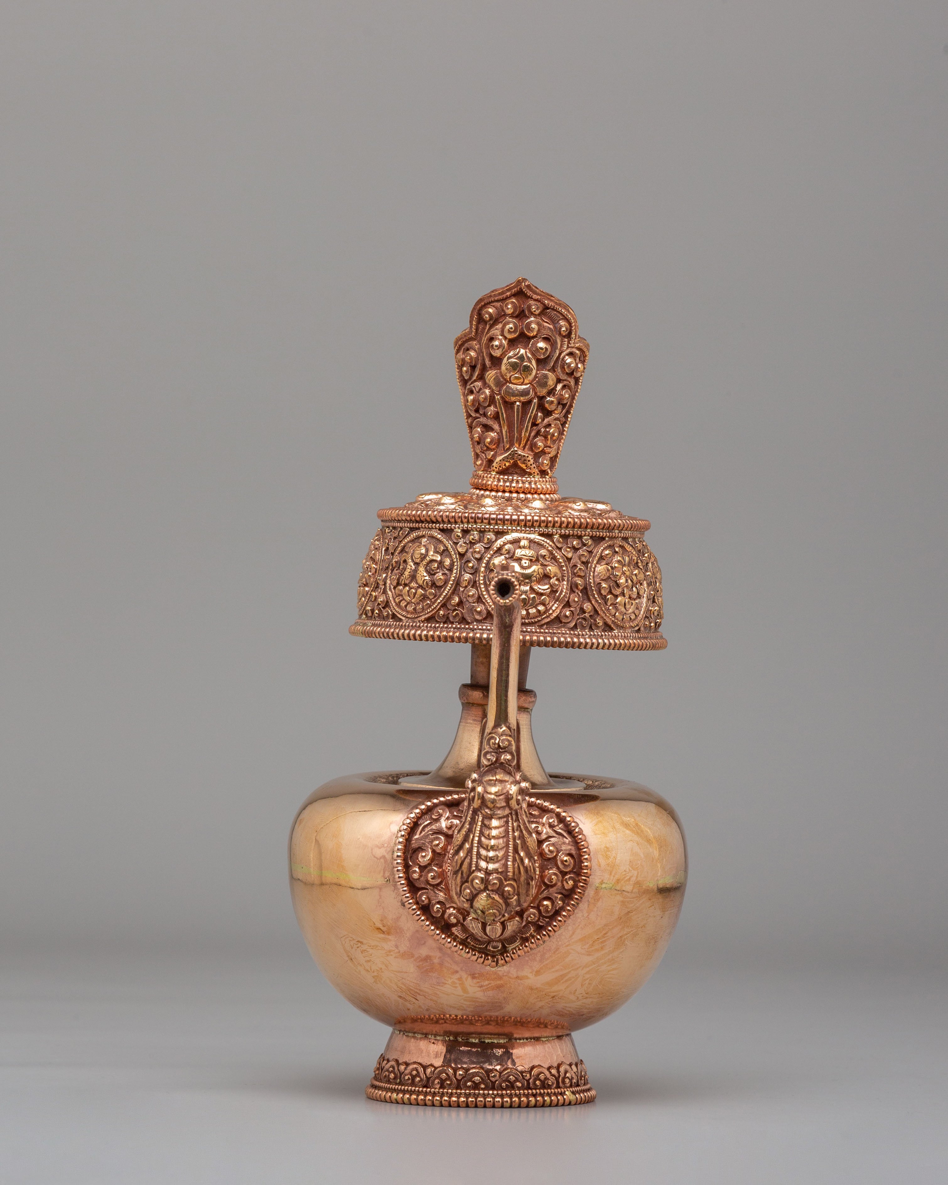 Sacred Tibetan Altar Bhumba Set | Copper Ritual Offering Vessels