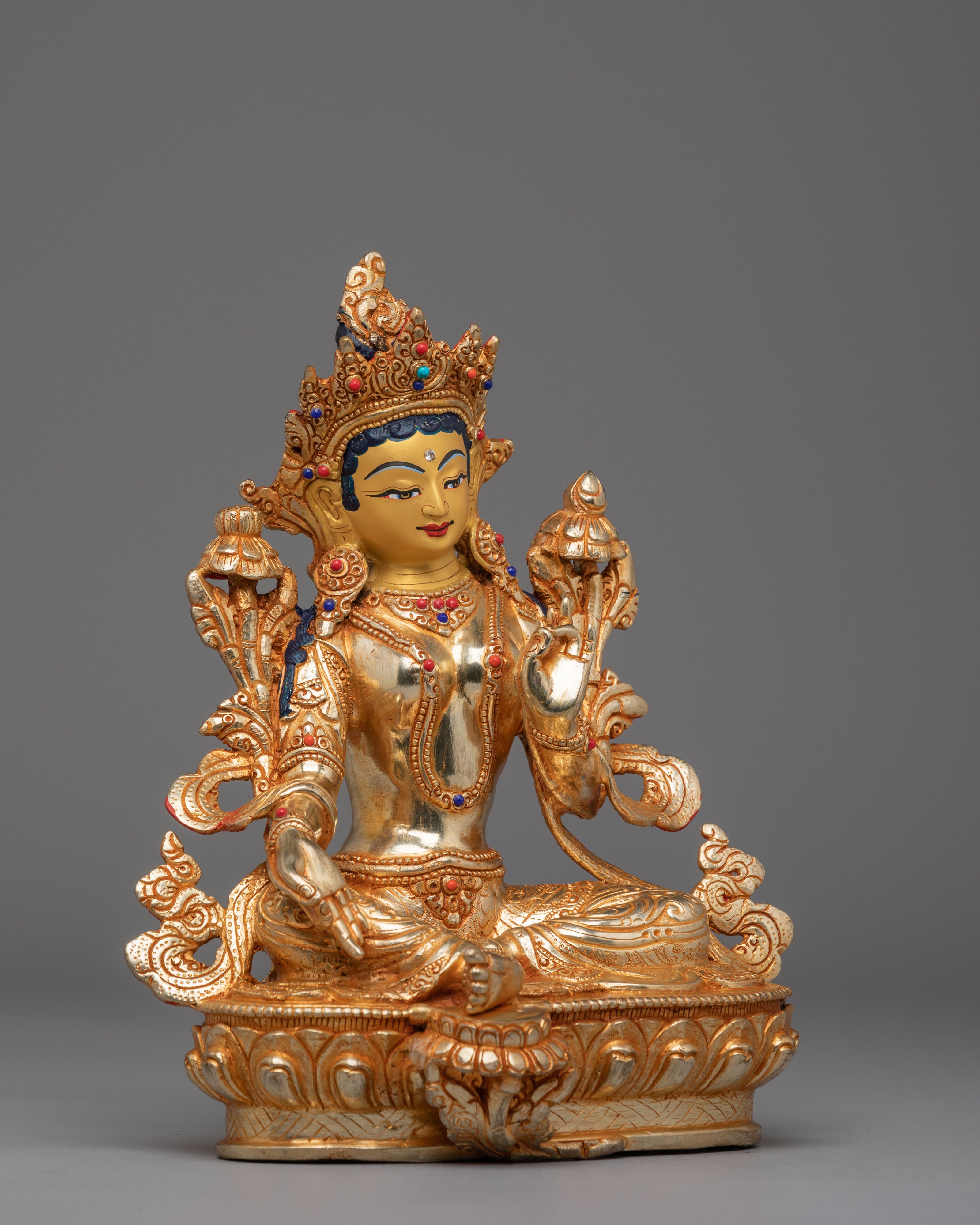 Sacred Green Tara Figurine | Buddhist Compassion Deity