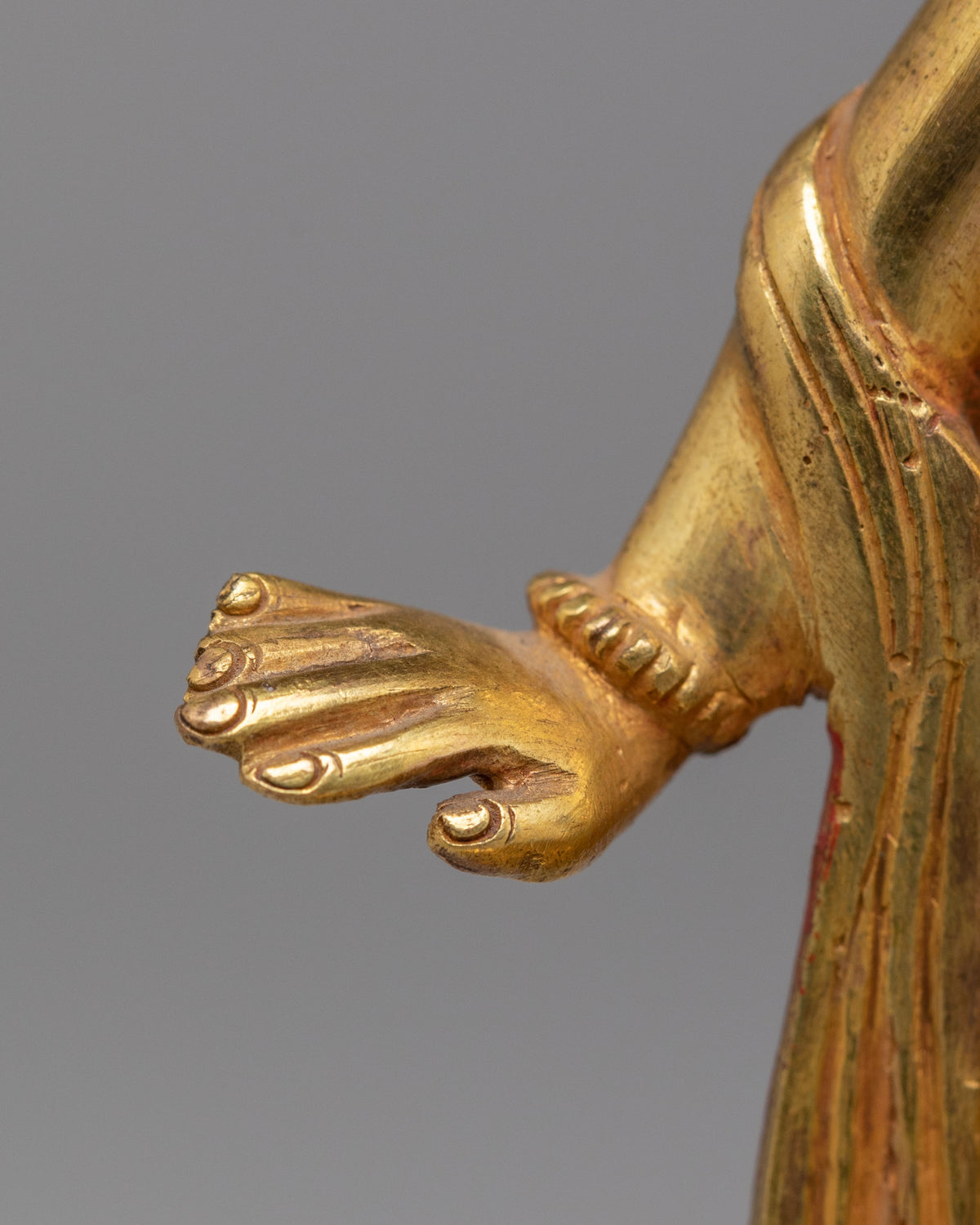 Traditional Standing Tara Sculpture | 24K Gold Buddhist Sculpture