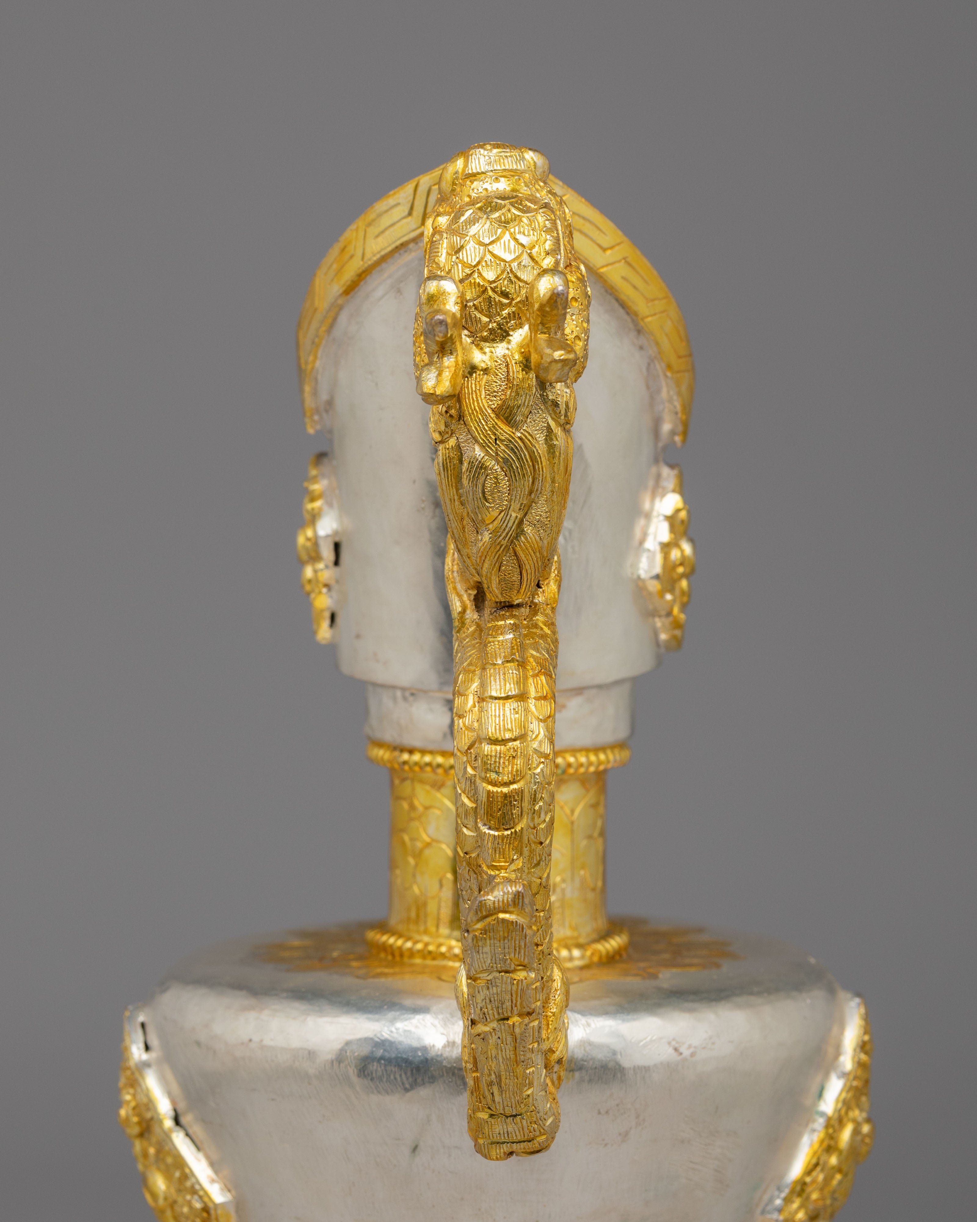 Traditional Ritual Bhumba | Copper Body Electro Gold & Silver Plated