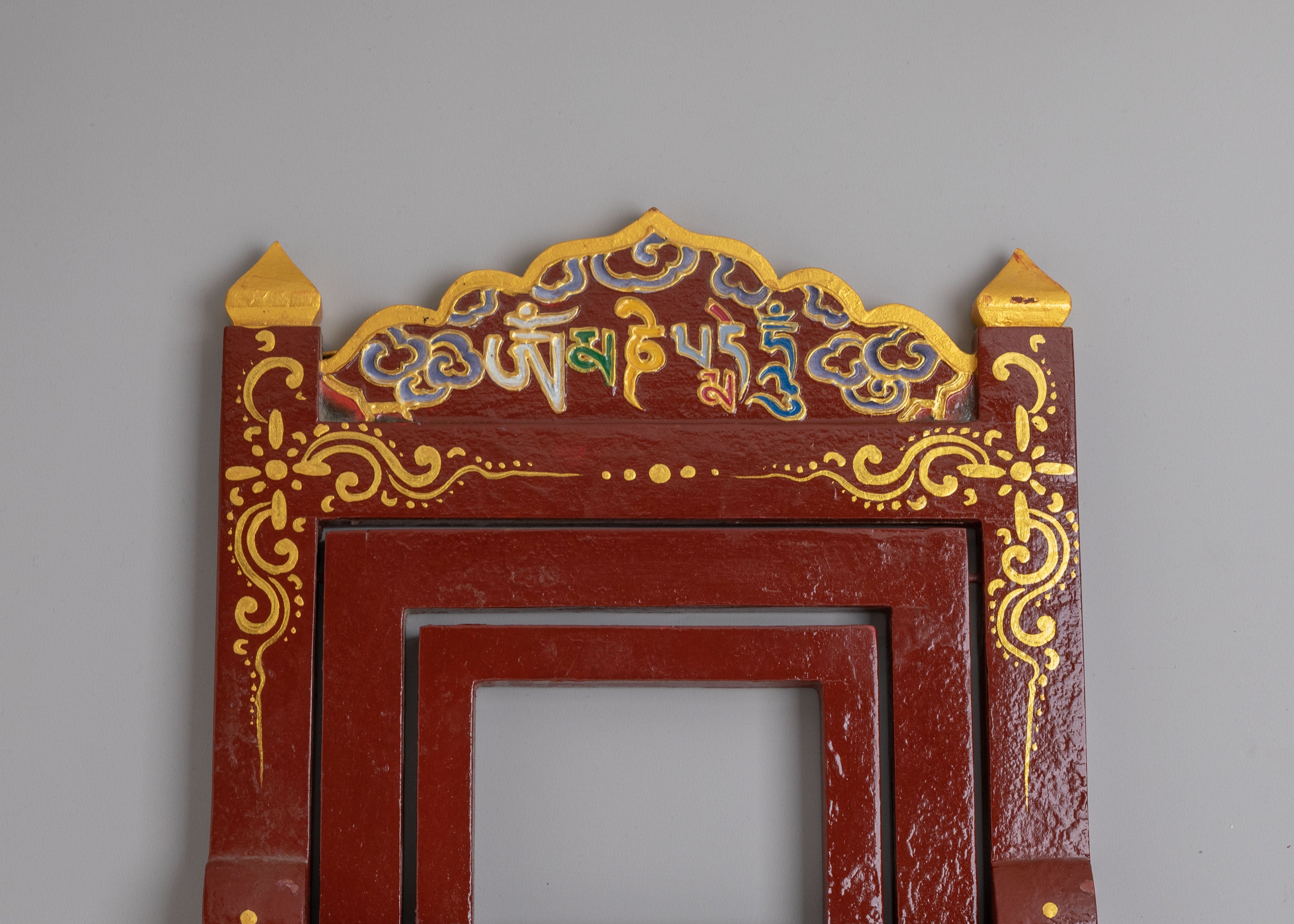 Handcrafted Wooden Book Stand | Traditional Tibetan Decorative Book Holder