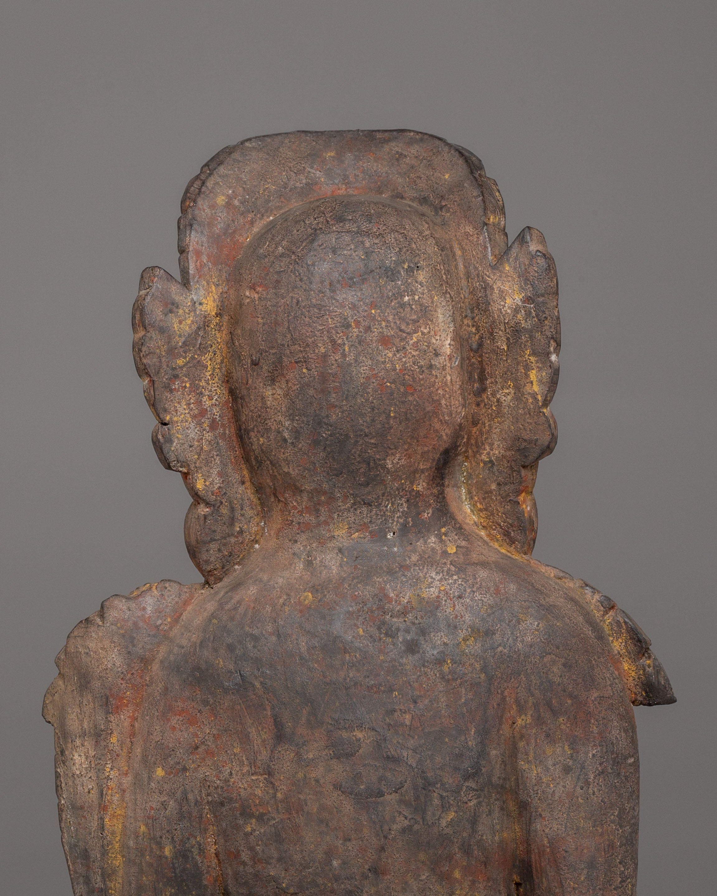 Handcrafted Indra Statue | Wooden Hindu God Sculpture