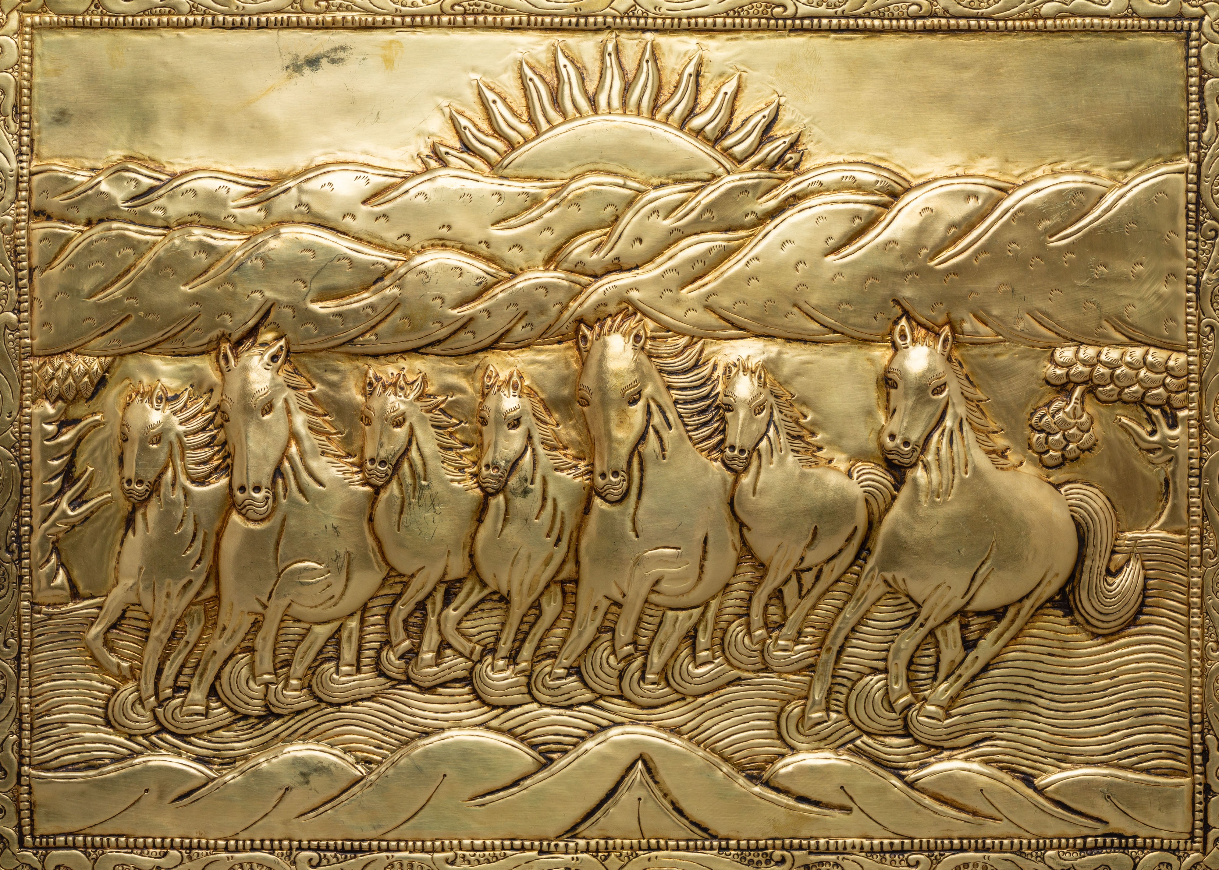Handcrafted Seven Horse Wall Hanging | Wall Hanging Artwork