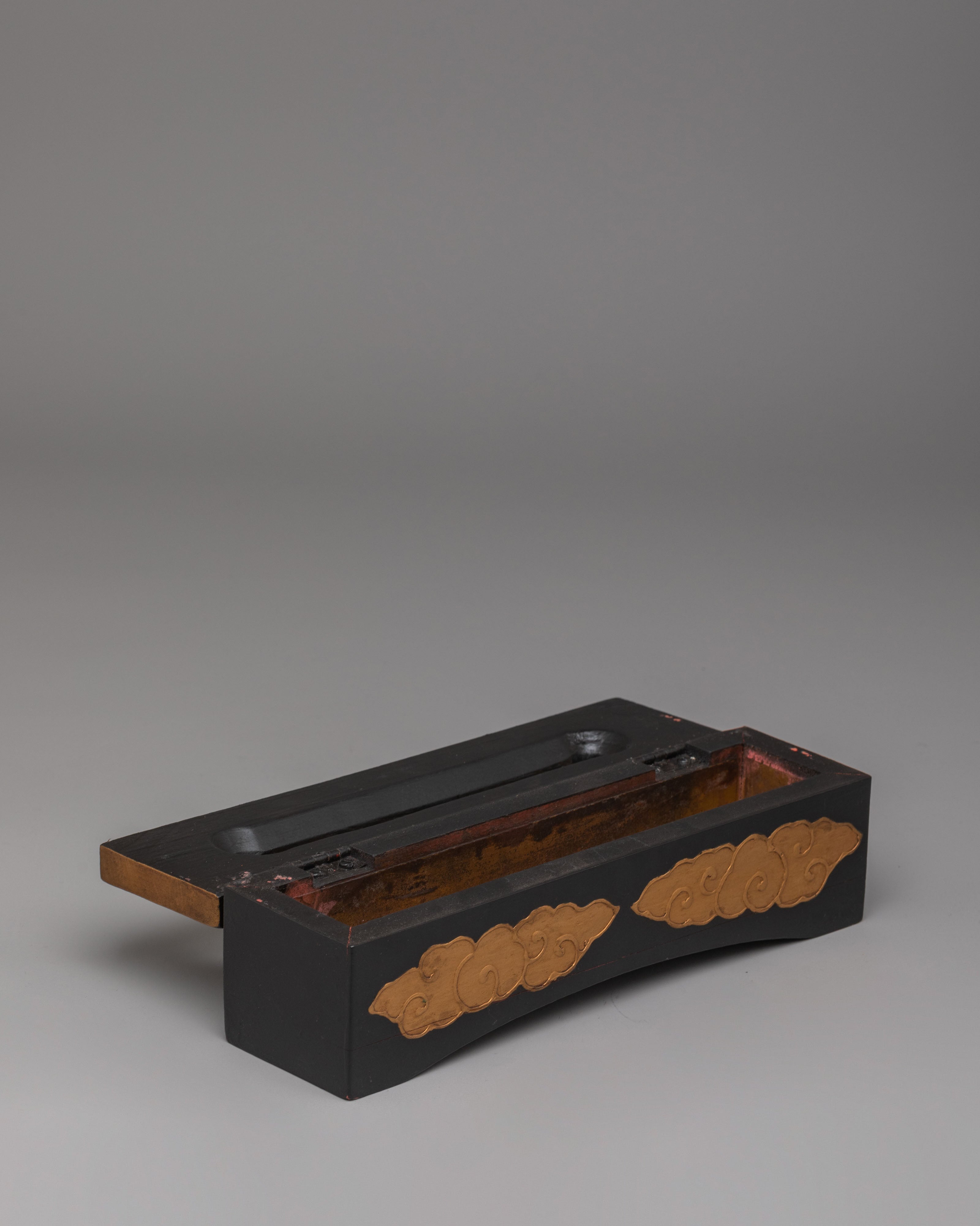 Buddhist Wooden Incense Burner | Spiritual Altar Decor