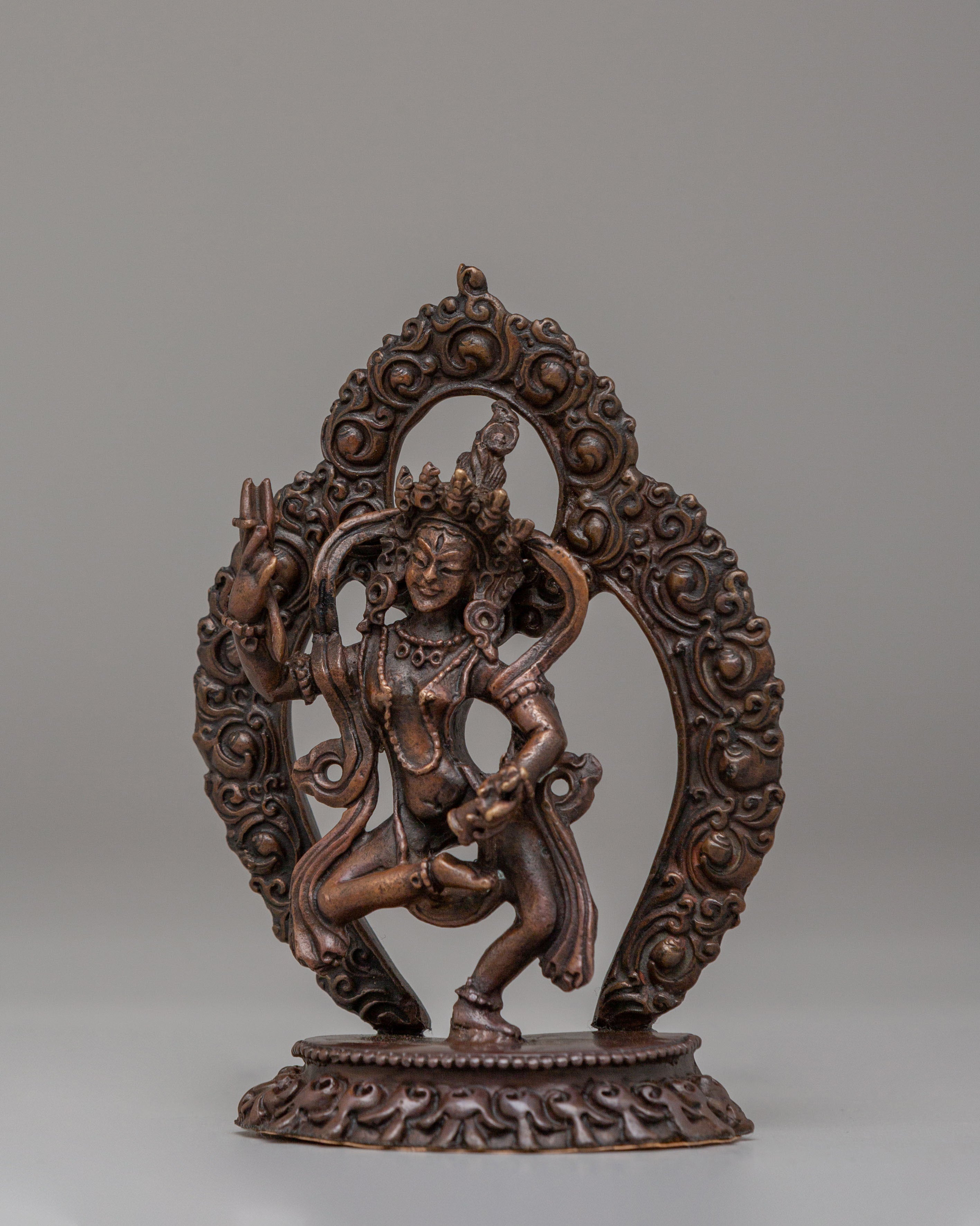 Traditional Machig Labdron Statue | Oxidized Copper Tibetan Sculpture