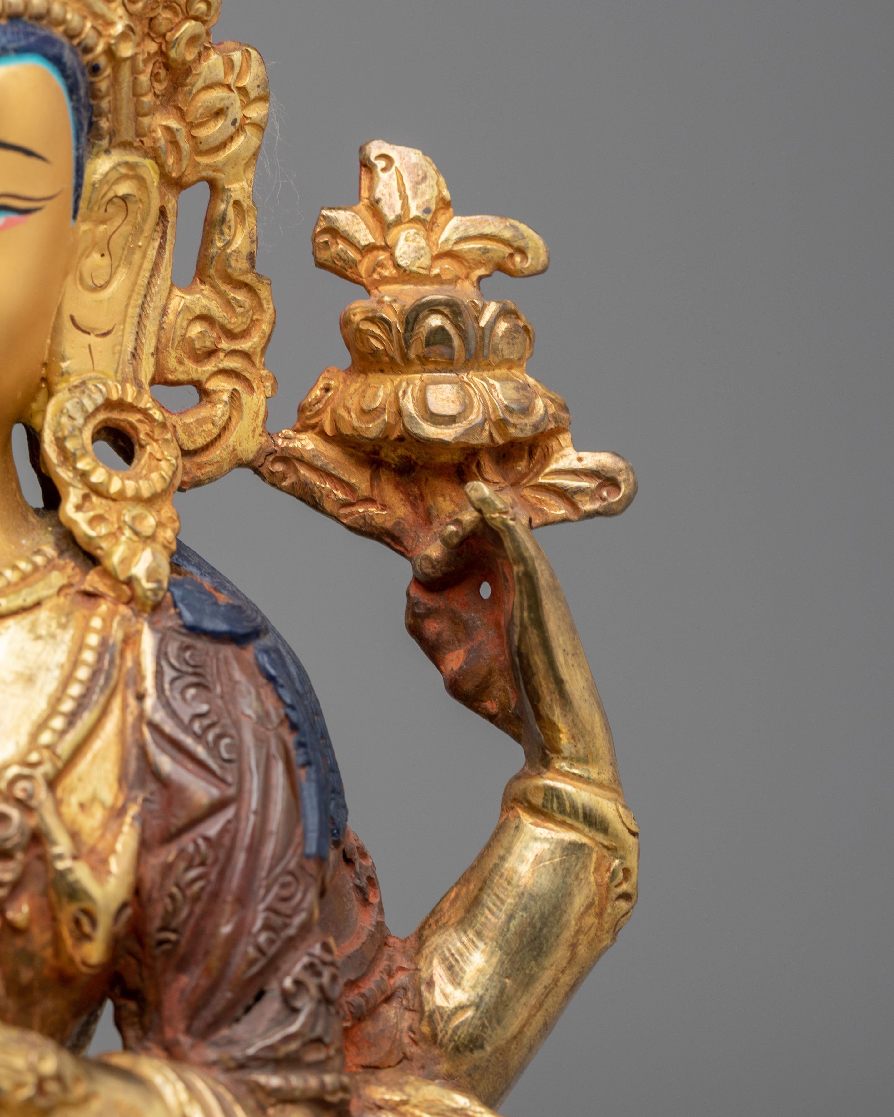 Handmade Avalokiteshvara Bodhisattva Statue | Tibetan Chenrezig Sculpture
