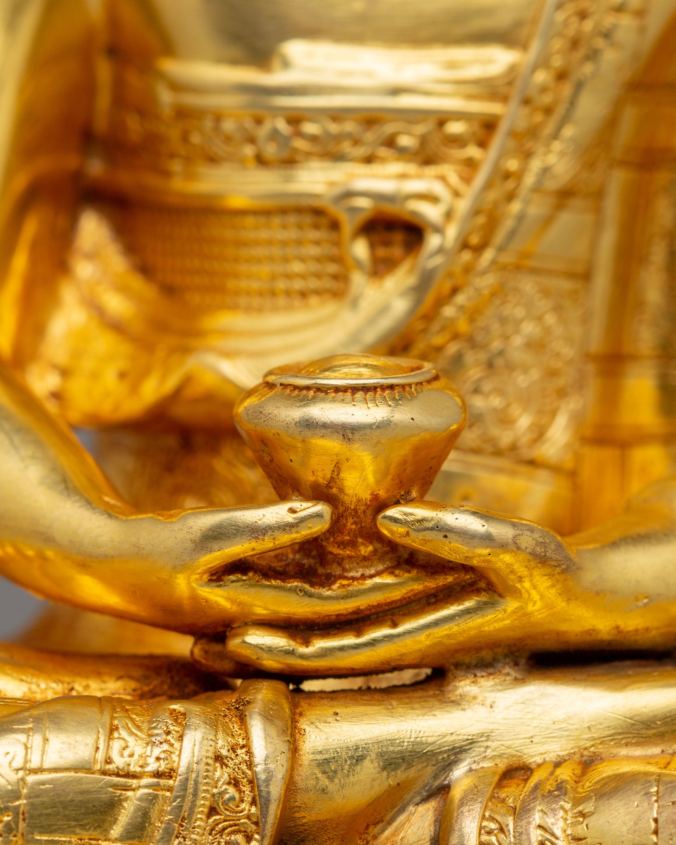 Handmade Amitabha Buddha Buddhist Statue | Sacred Artwork for Meditation