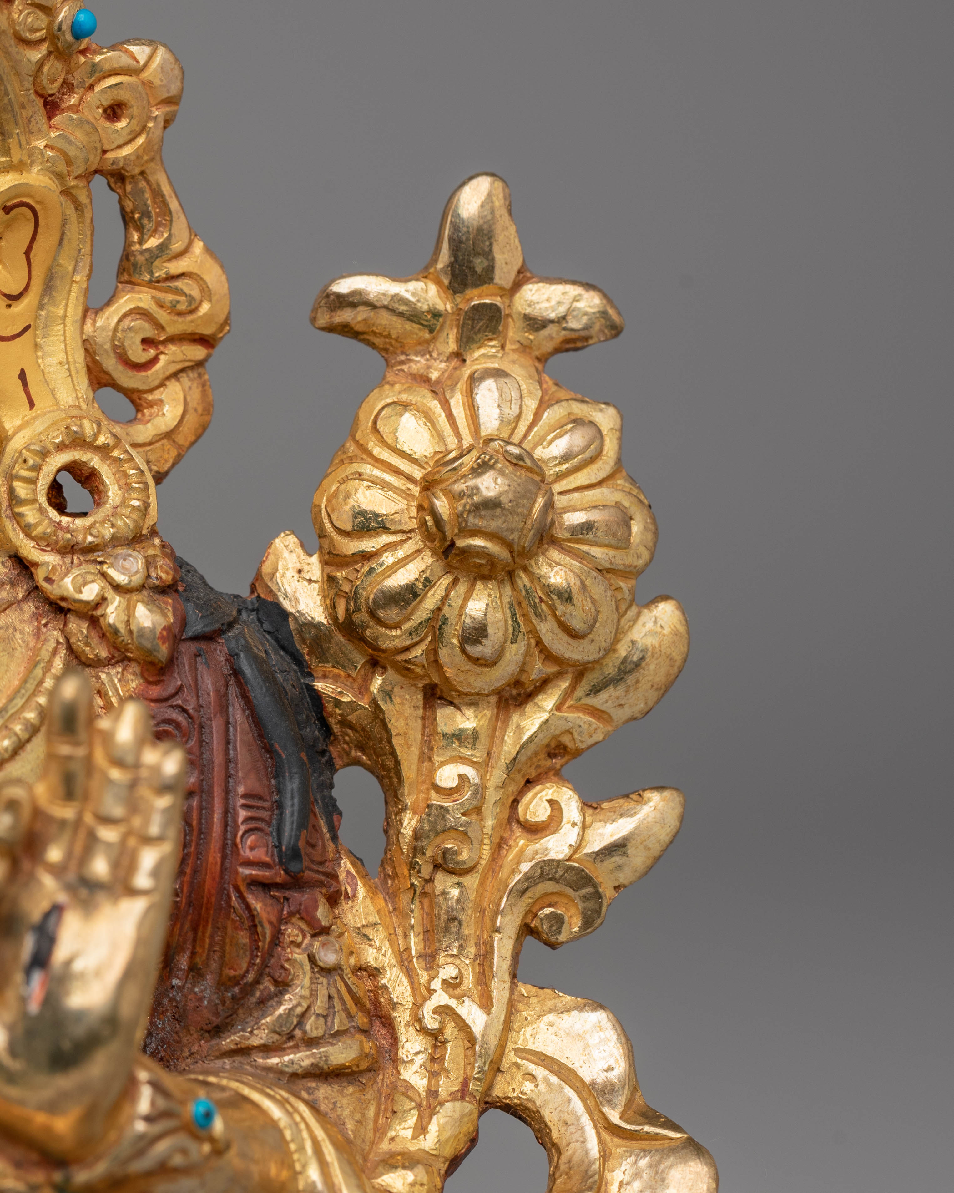 Traditional Tibetan Green Tara Statue | Handcrafted Goddess Sculpture for Meditation