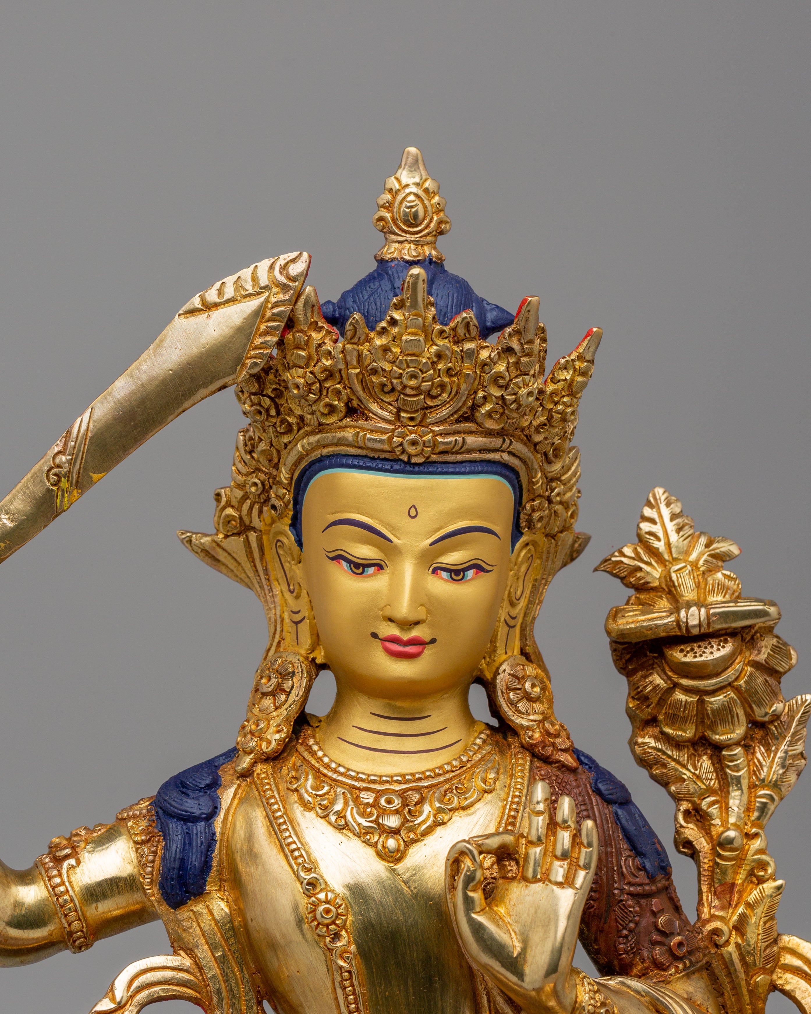 Tibetan Manjushri Statue | Wisdom Bodhisattva Sculpture