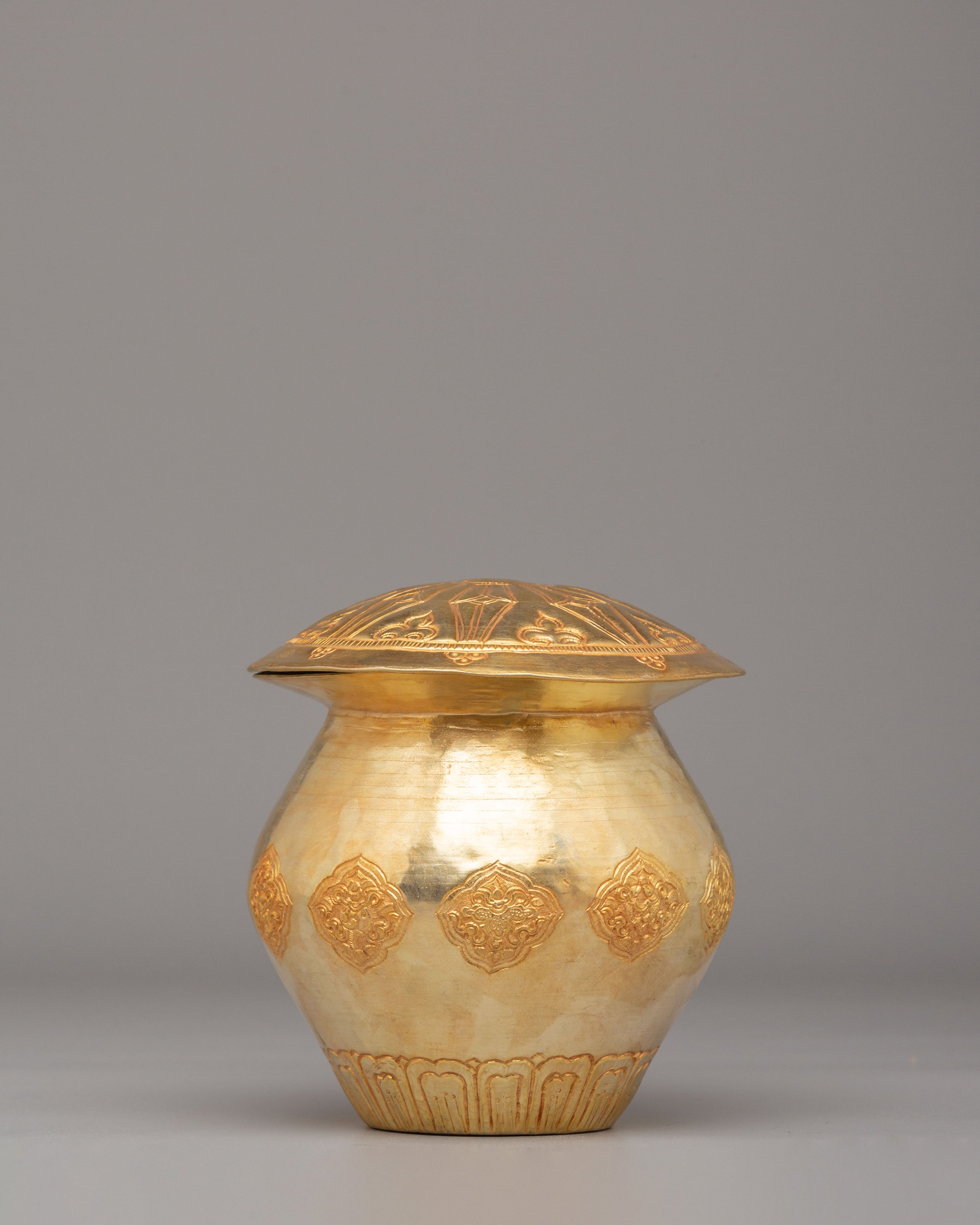 Traditional Himalayan Kalash | Copper Sacred Offering Vase