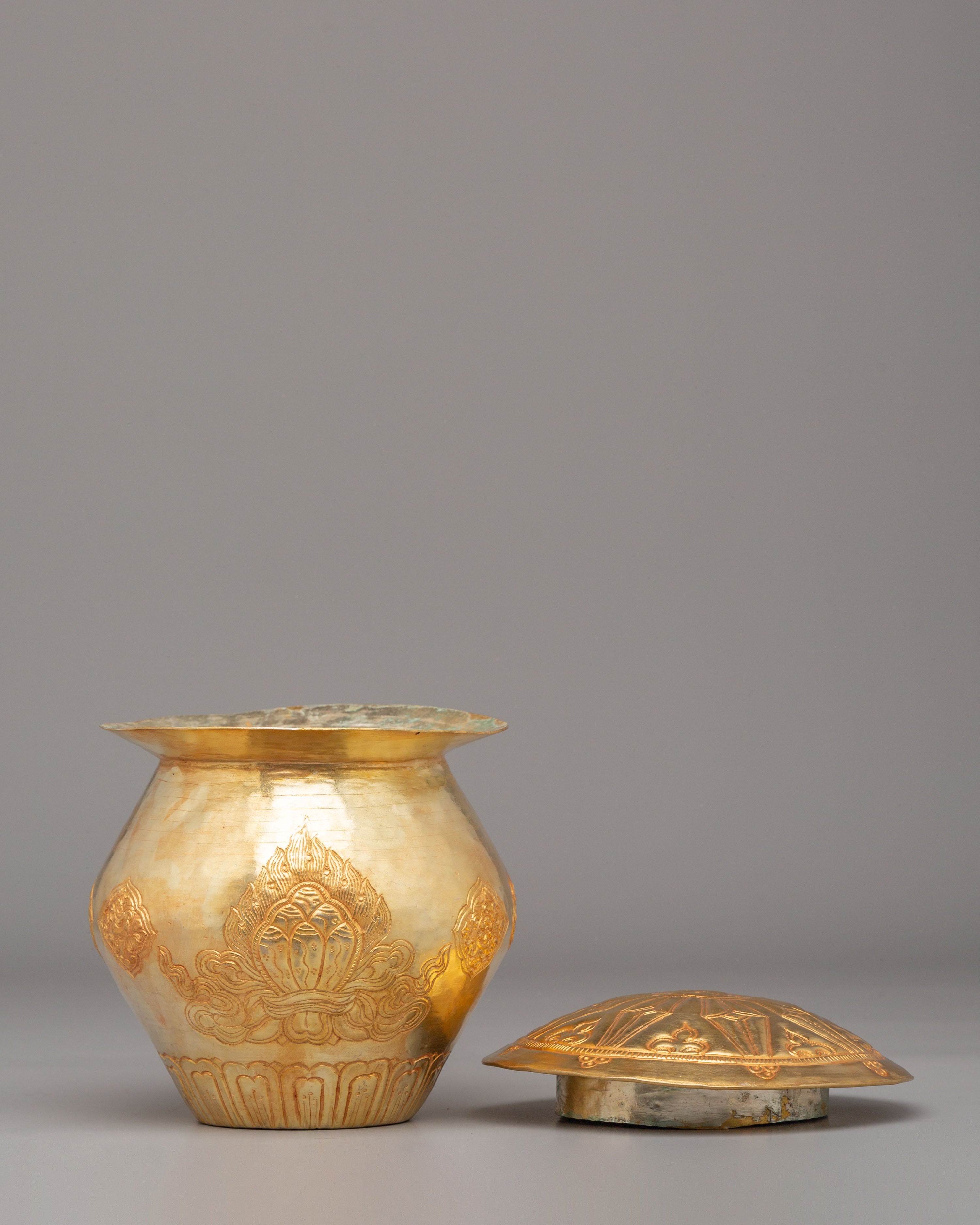 Traditional Himalayan Kalash | Copper Sacred Offering Vase