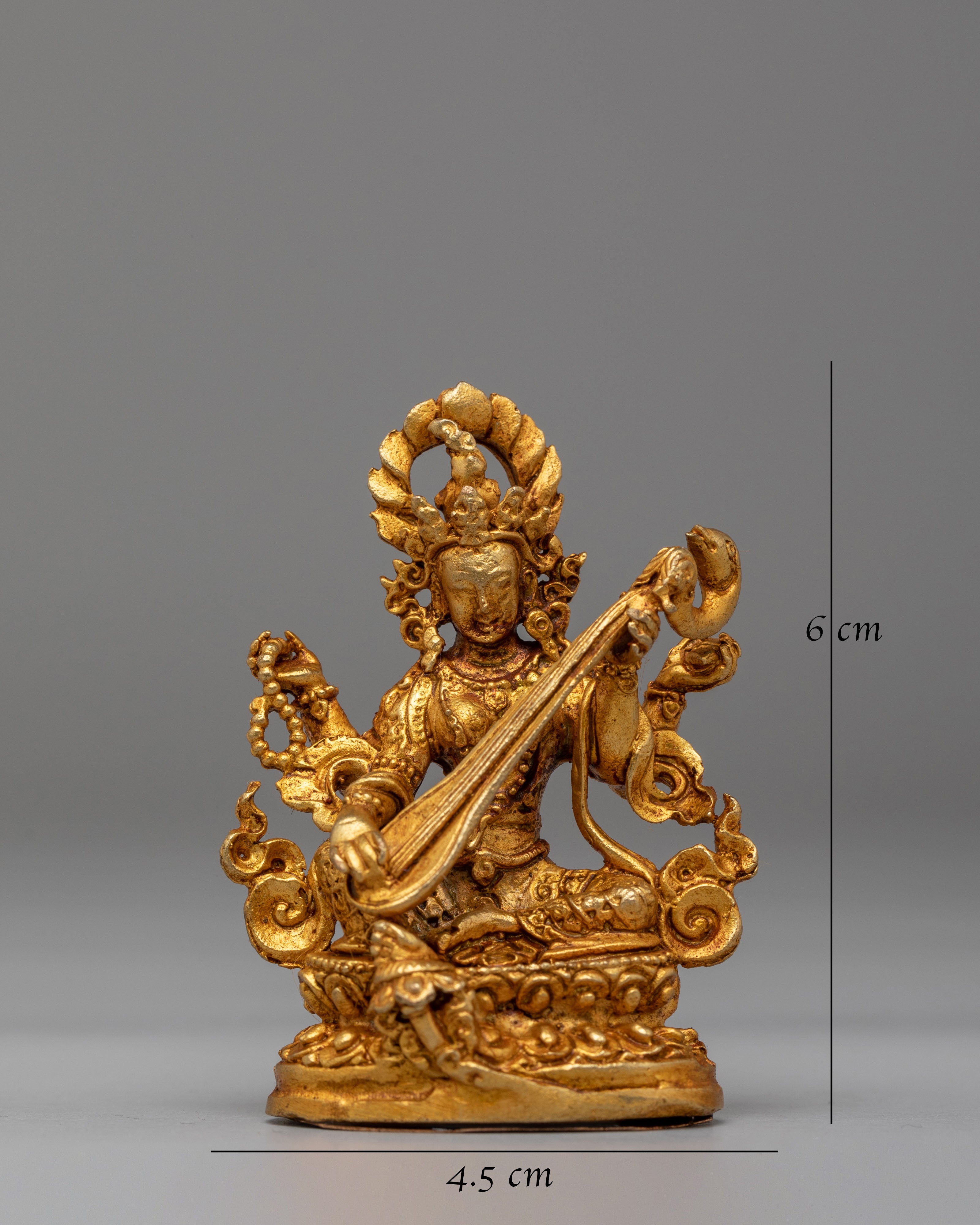 Handmade Divine Saraswati Statue | Goddess of Knowledge & Music