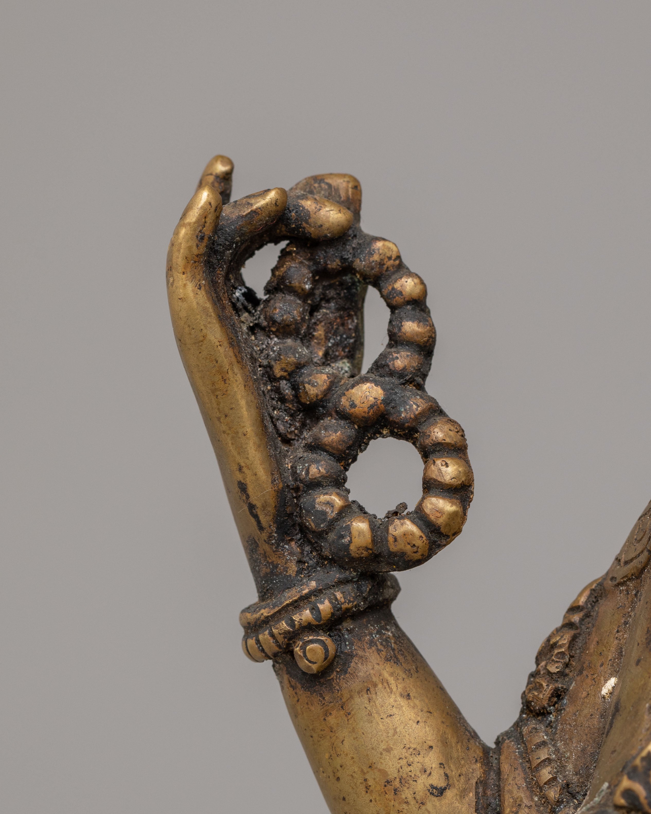 Handmade Saraswati Goddess Statue | Oxidized Copper Goddess of Knowledge