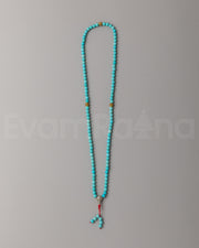 Turquoise Prayer Mala | Handmade Tibetan Beads