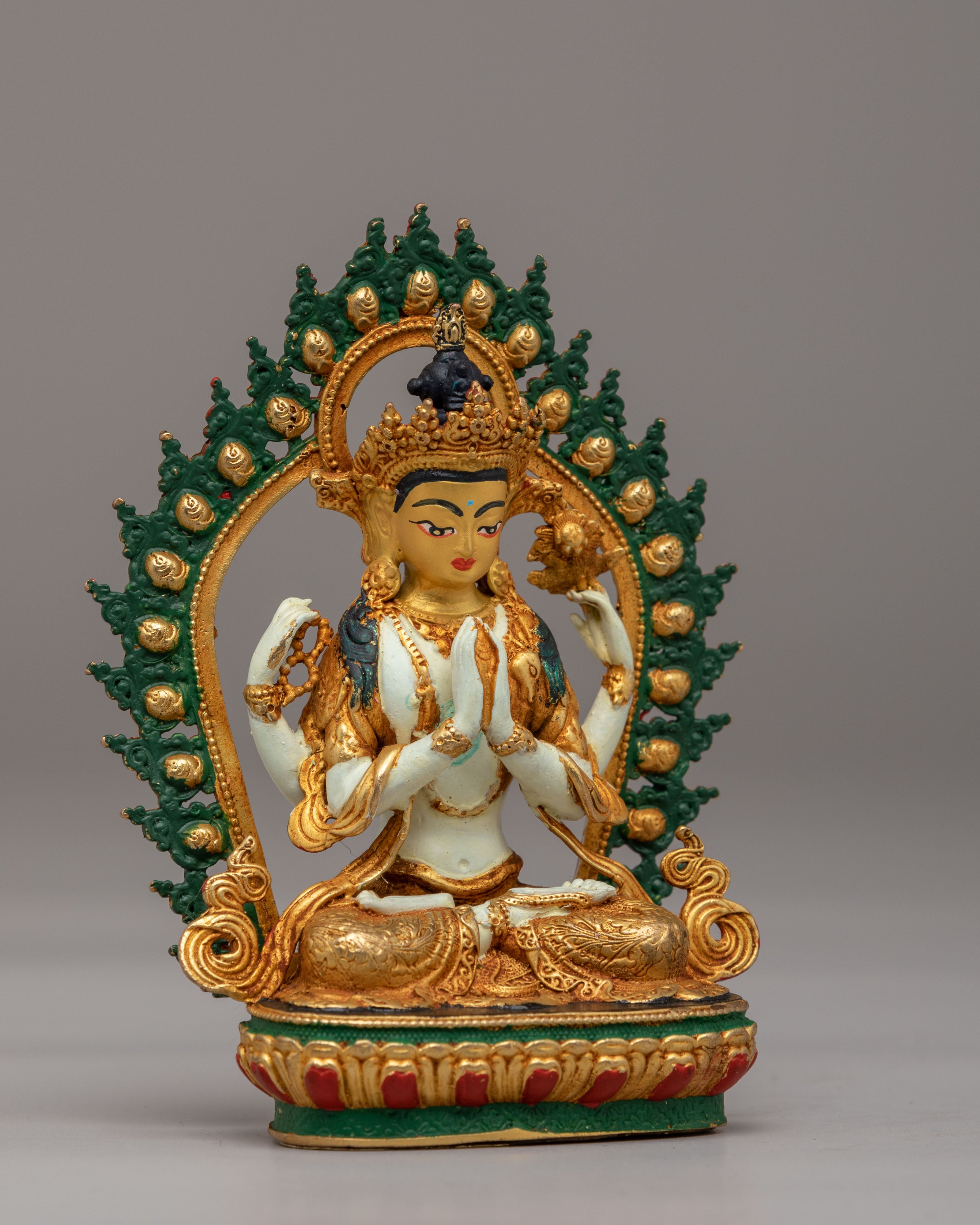 Chenrezig Divine Compassion Statue | Tibetan Bodhisattva Sculpture