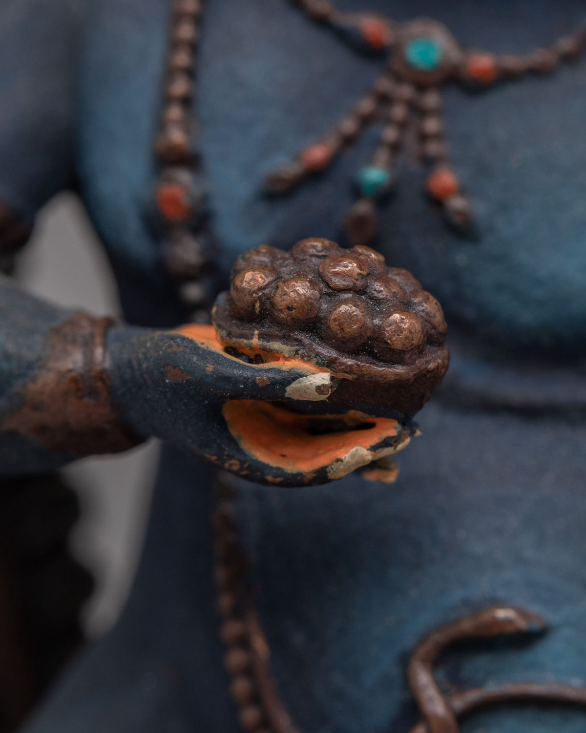 Handcrafted Black Dzambhala Spiritual Statue | Tibetan Protector Deity