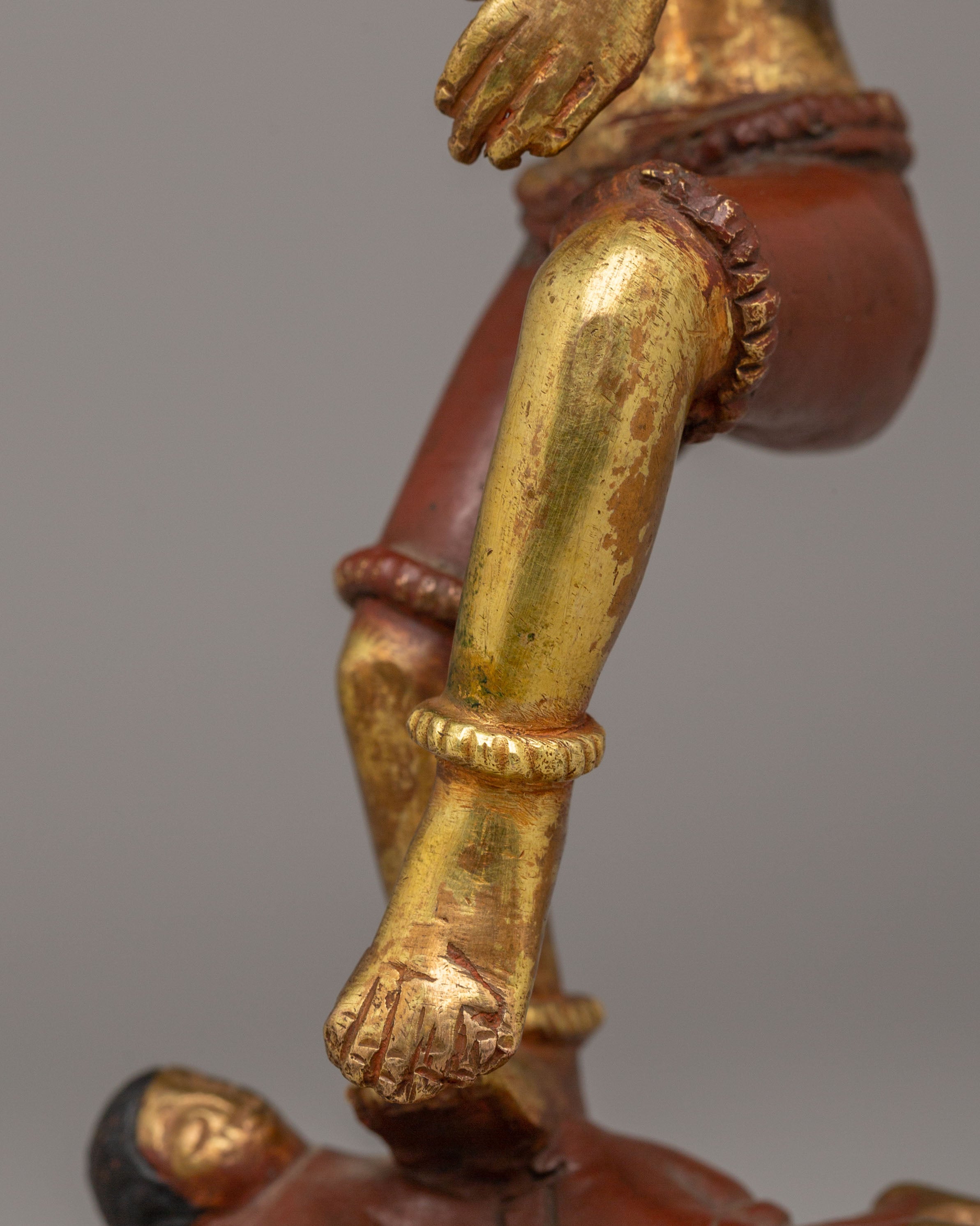 Traditional Nataraj Deity Statue | Handcrafted Copper Body with Gold Plating