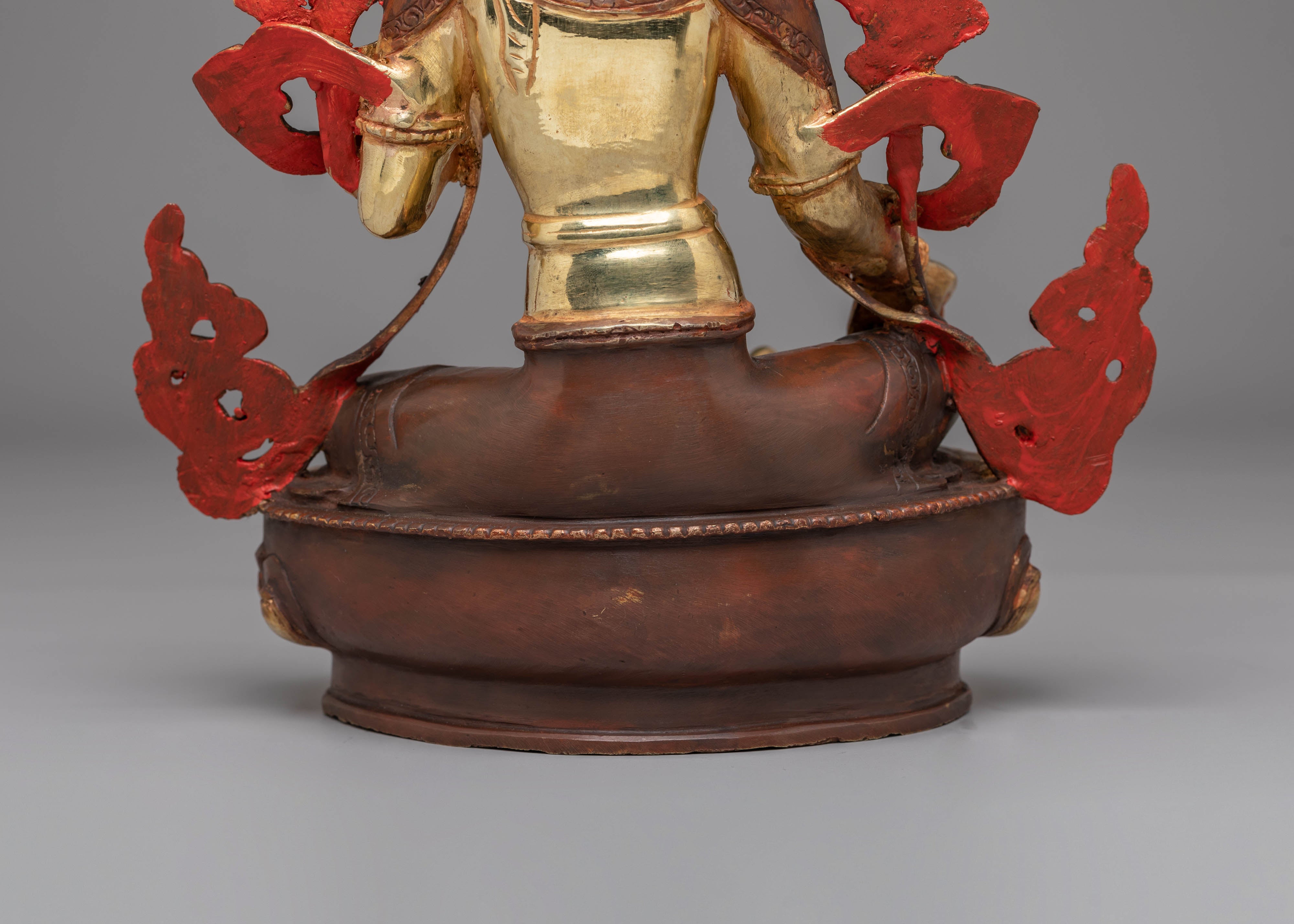 Tibetan Green Tara Protection Statue | Goddess of Compassion & Swift Action