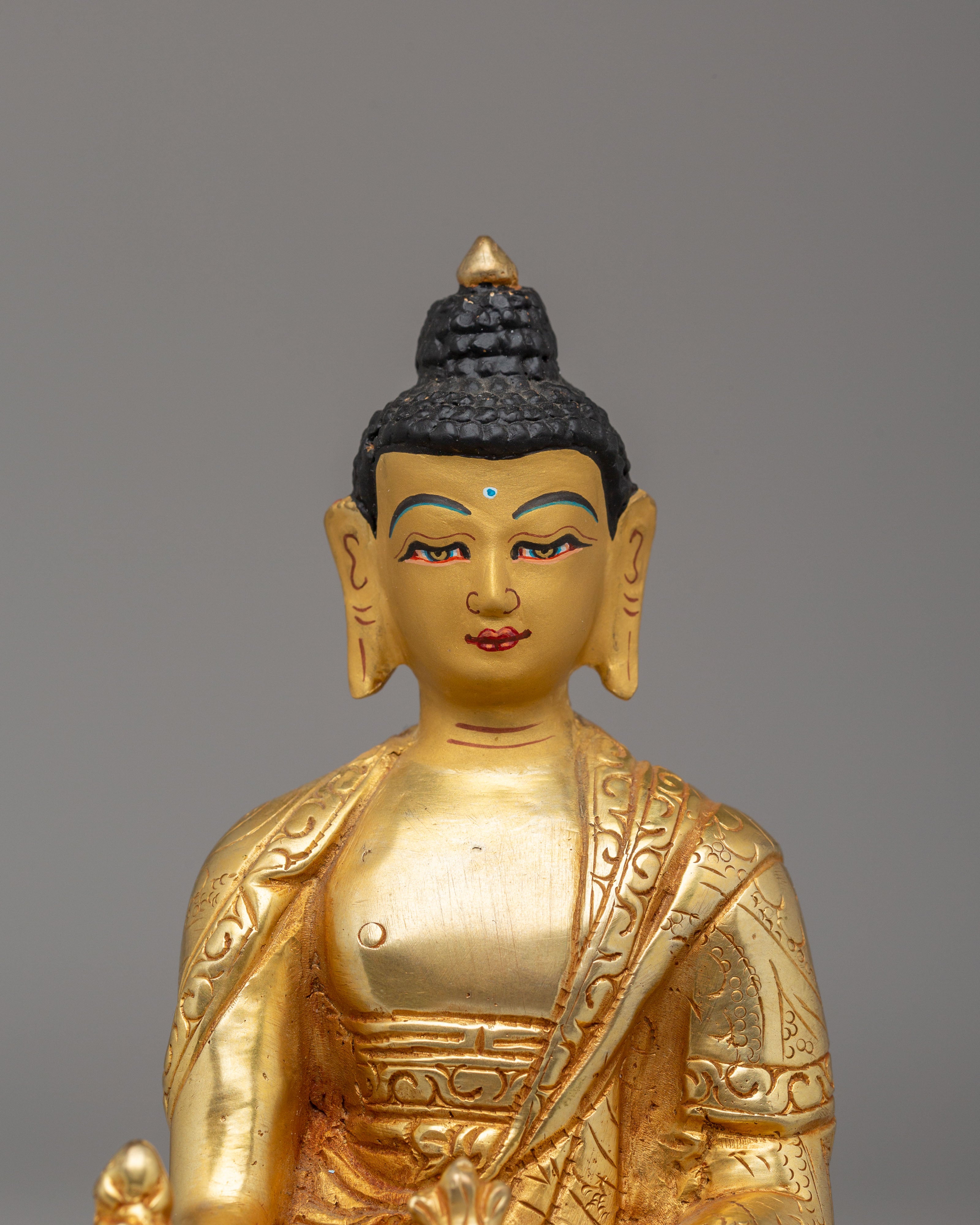 Himalayan Medicine Buddha Statue for Shrine | Tibetan Meditation Spiritual Figurine