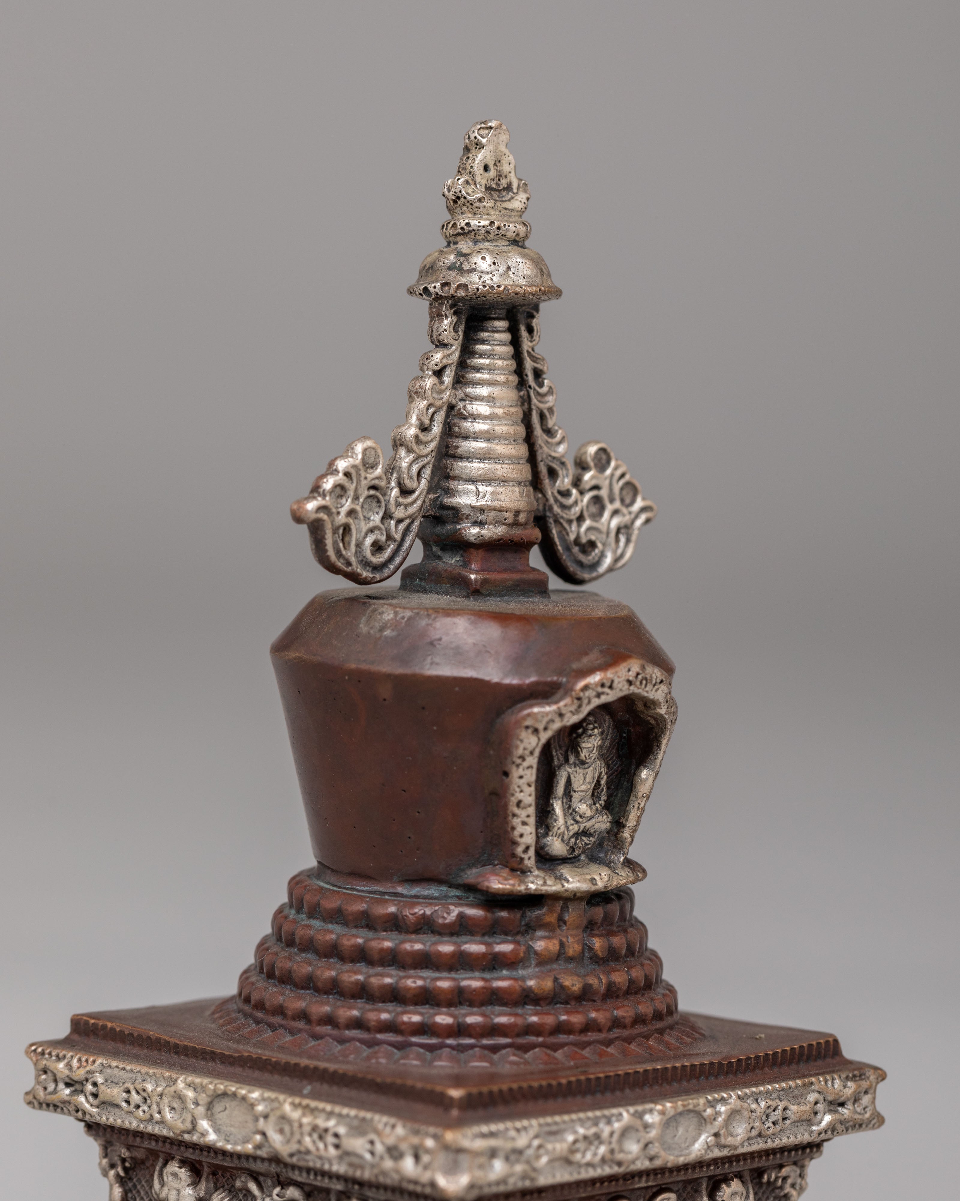 Handcrafted Lotus Blossom Stupa | Symbol of Enlightenment