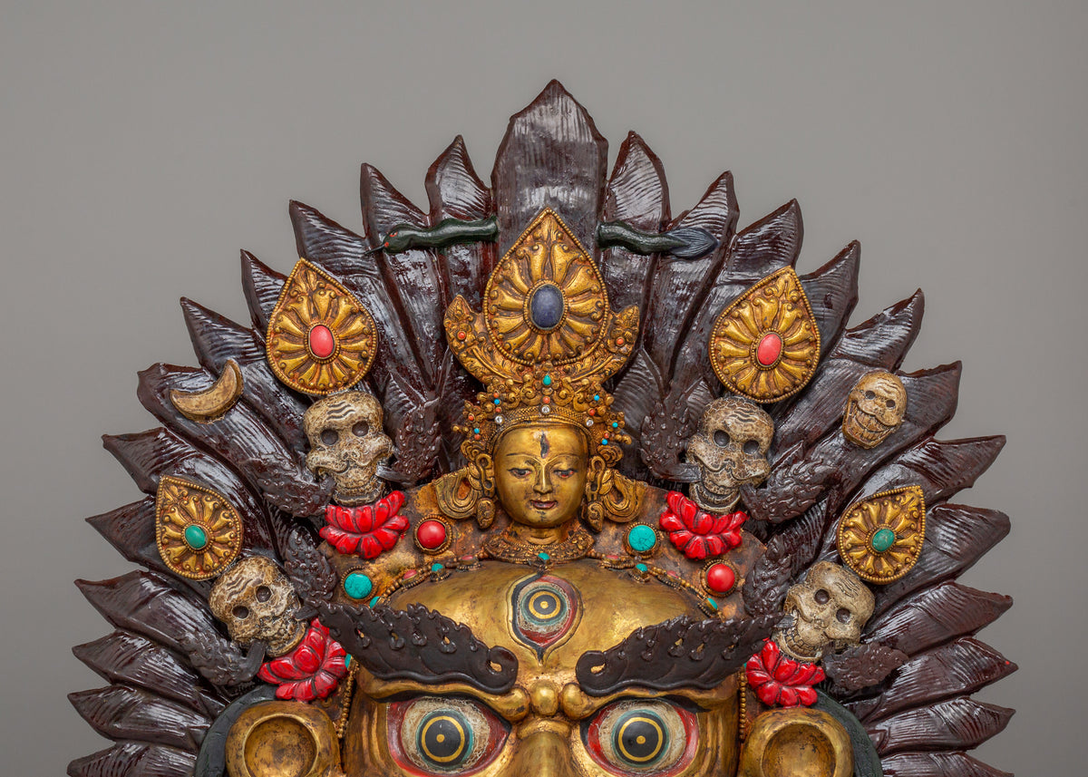 Sacred Mahakala Wall Hanging | Tibetan Wrathful Deity