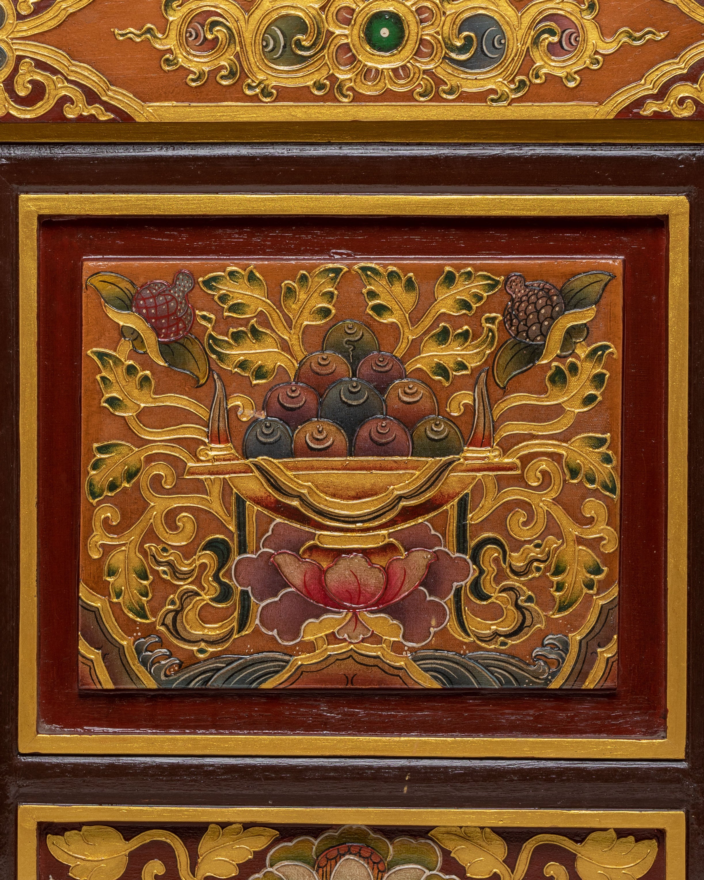 Himalayan Tibetan Folding Table | Handcrafted Wooden Table