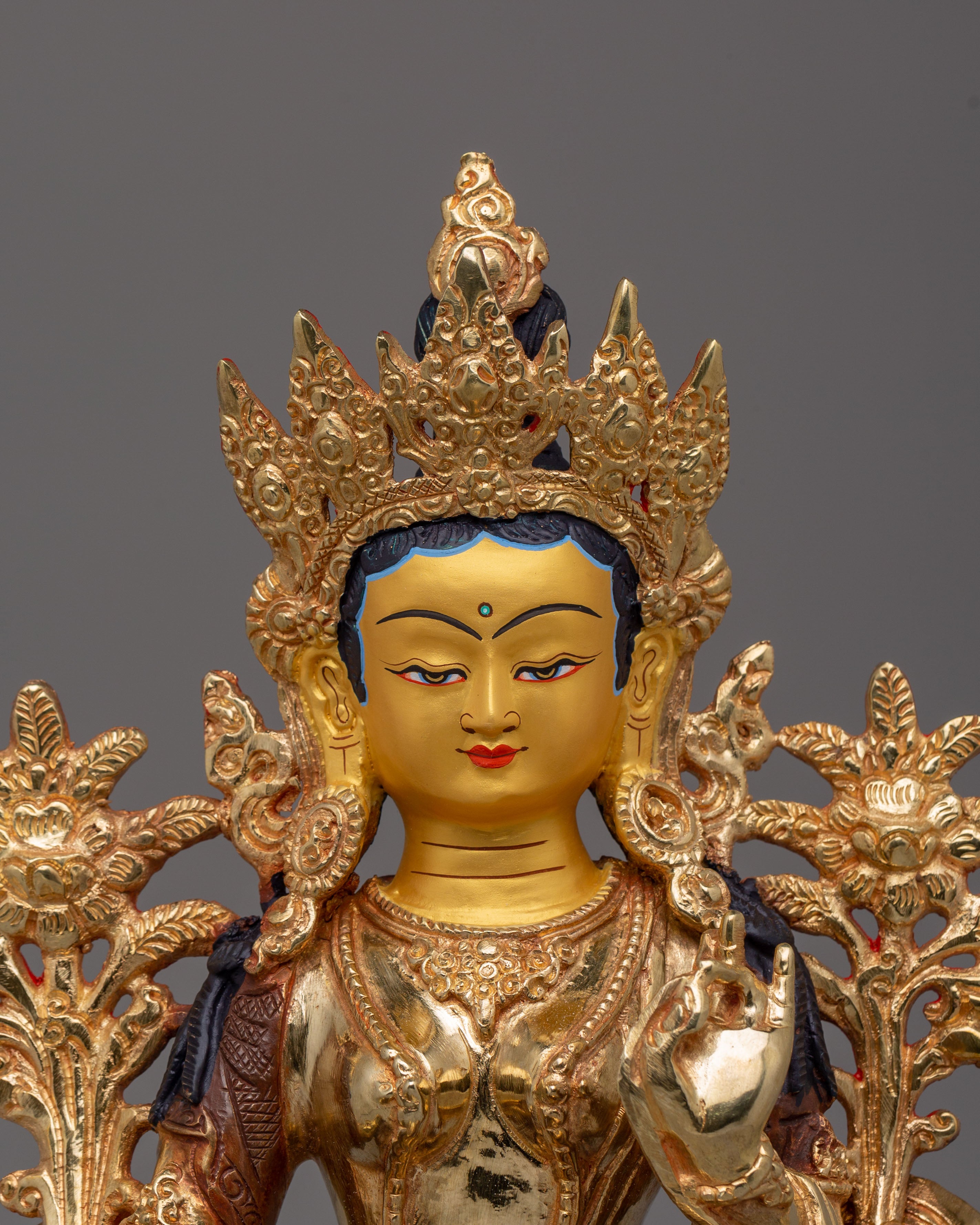 Green Tara Himalayan Copper Statue | Traditional Green Tara Statue
