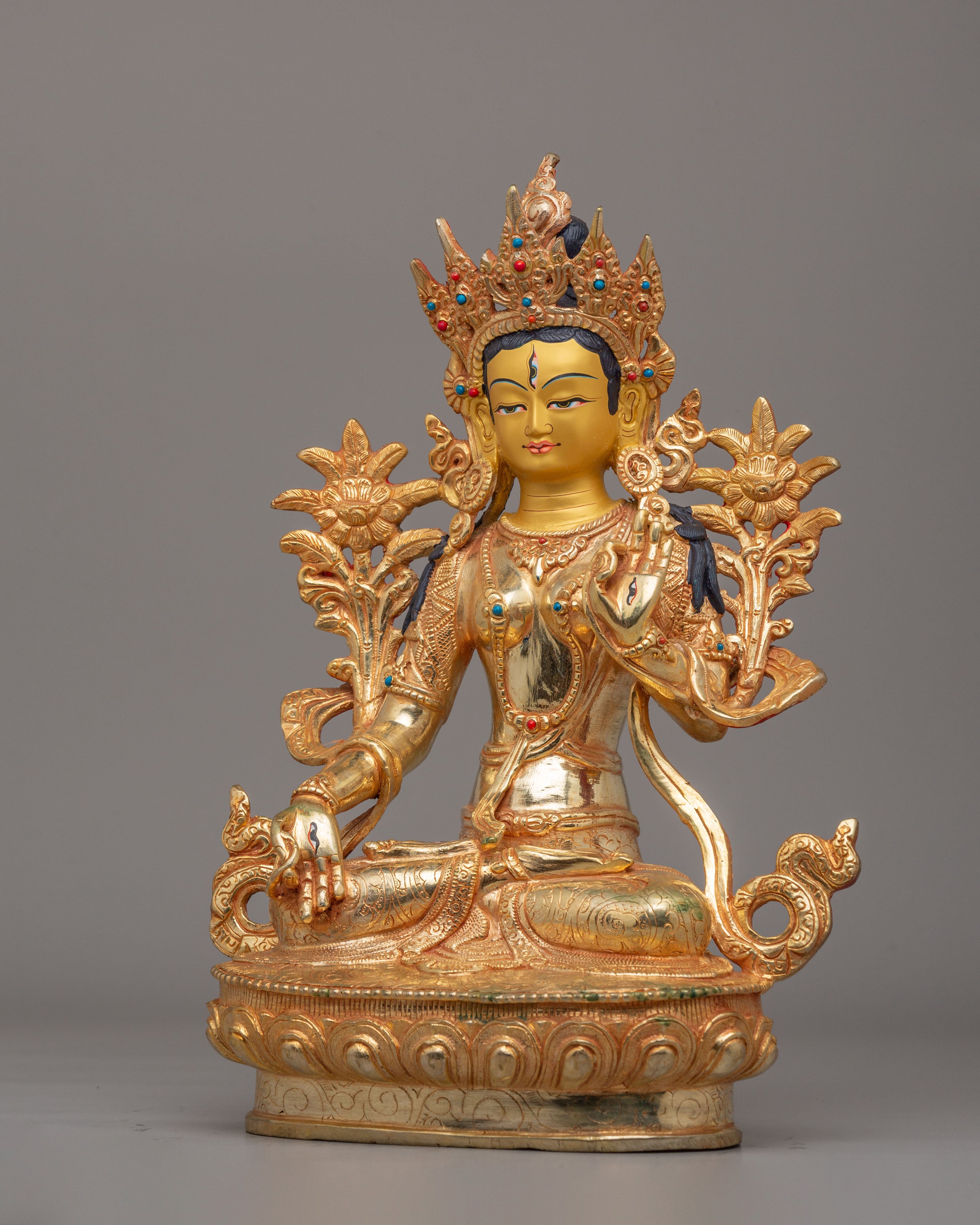 Traditional White Tara Sculpture | A Symbol of Healing and Compassion