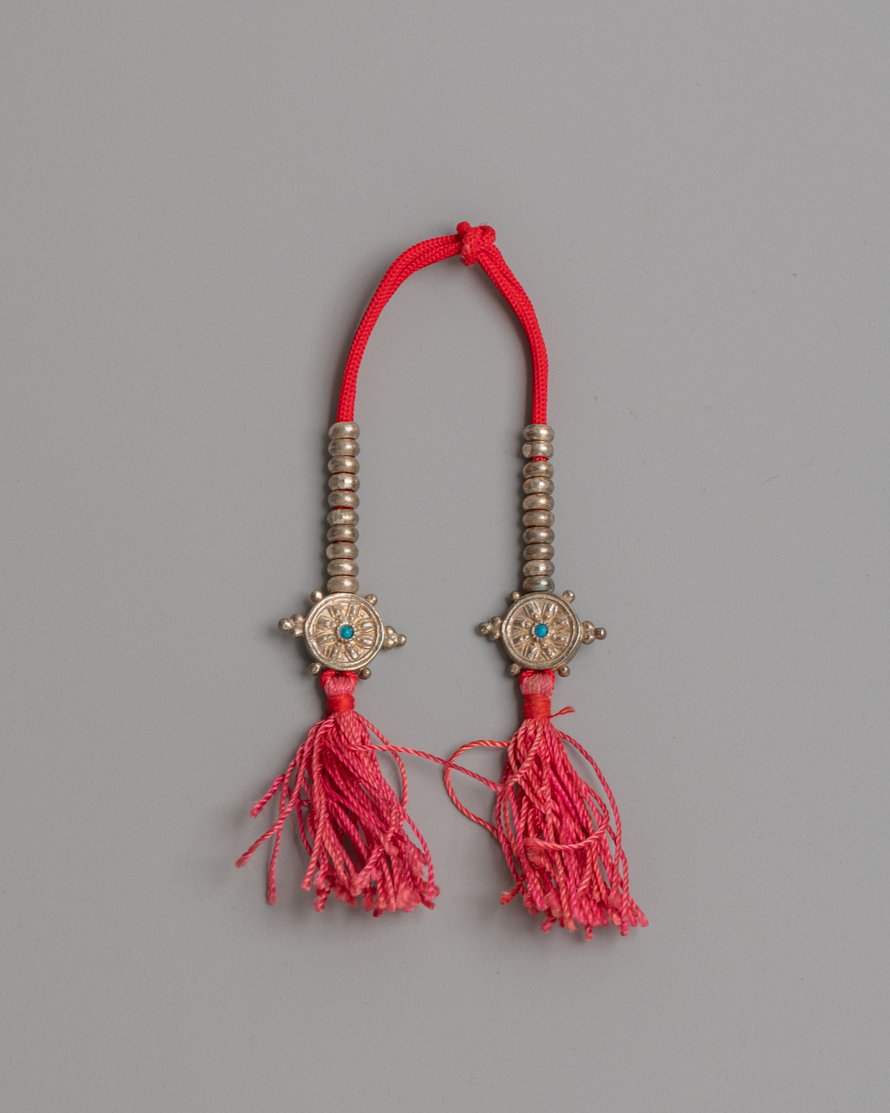 Handcrafted Altar Chupsel | Silver Mala Counter for Tibetan Mantra Practice