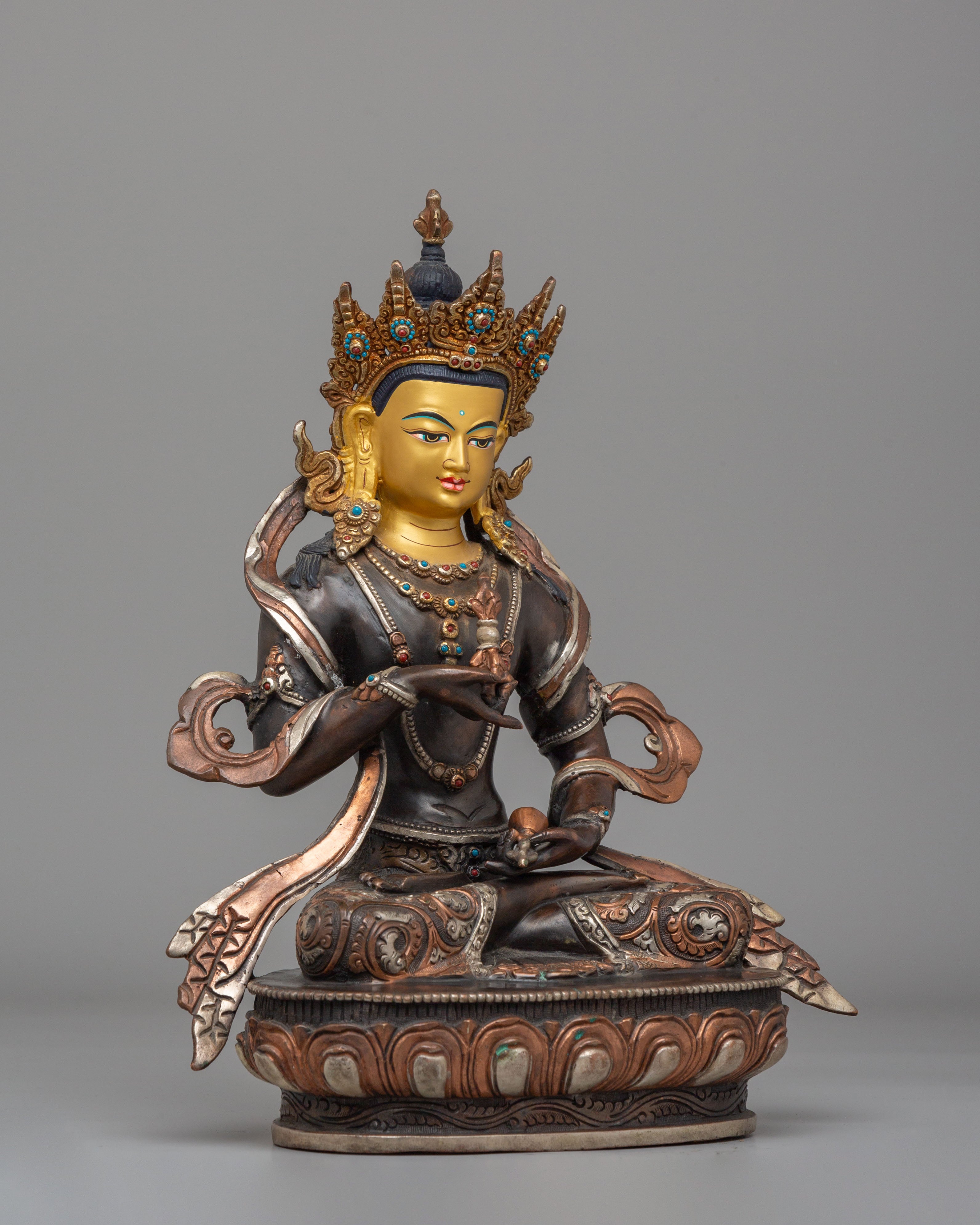 Vajrasatva Meditation & Purification Statue | Gold Gilded Artwork