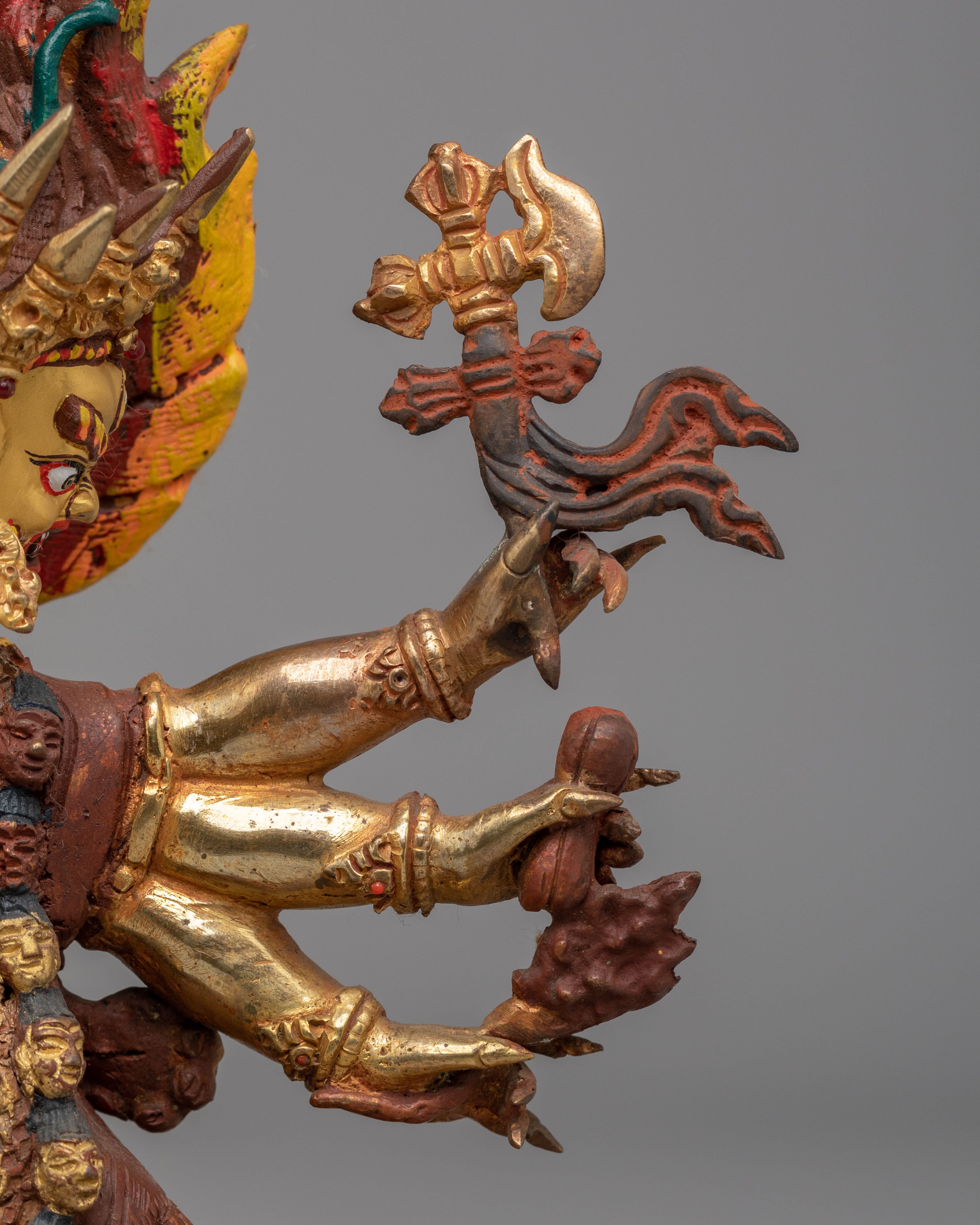 Six Armed Mahakala Statue for Protection | Wrathful Deity