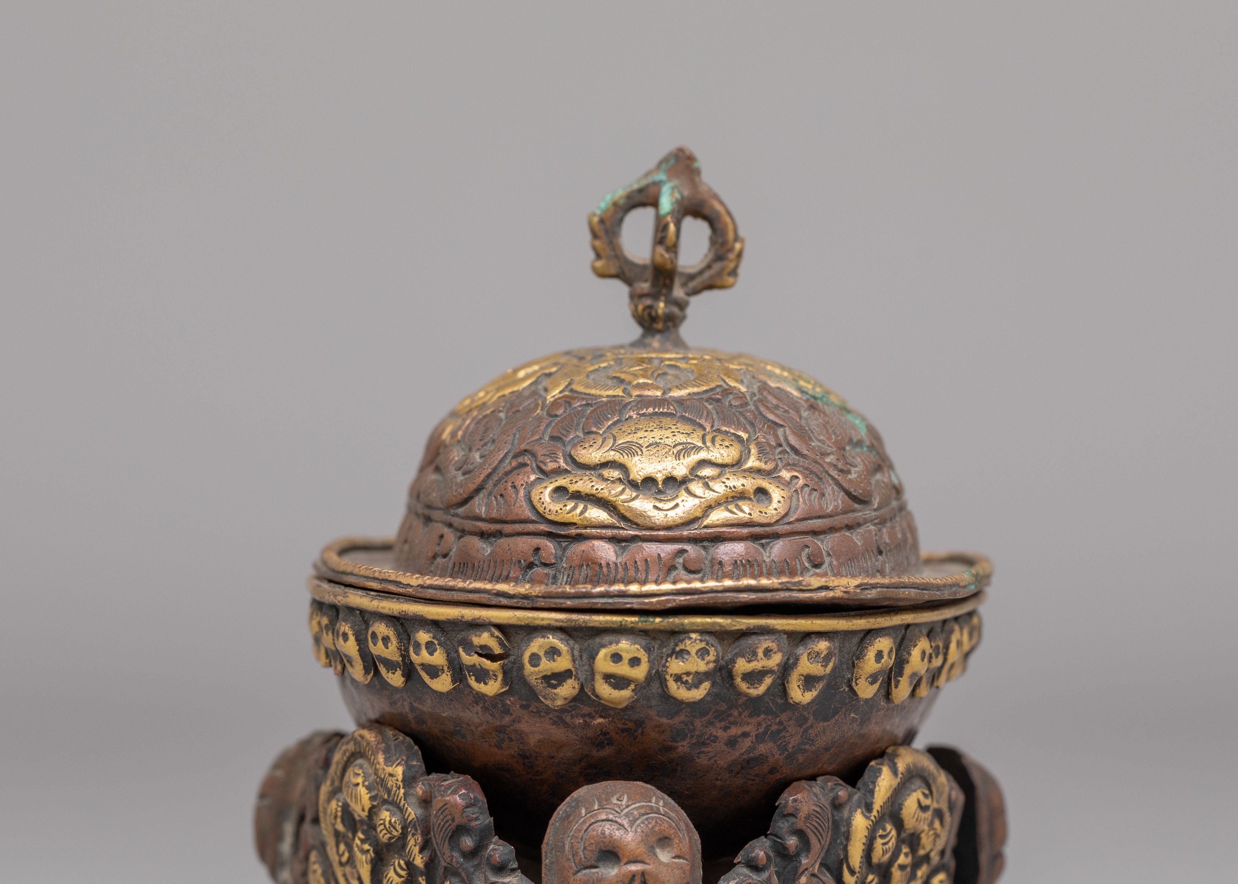 Sacred Tibetan Kapala | Handcrafted Ritual Skull Cup
