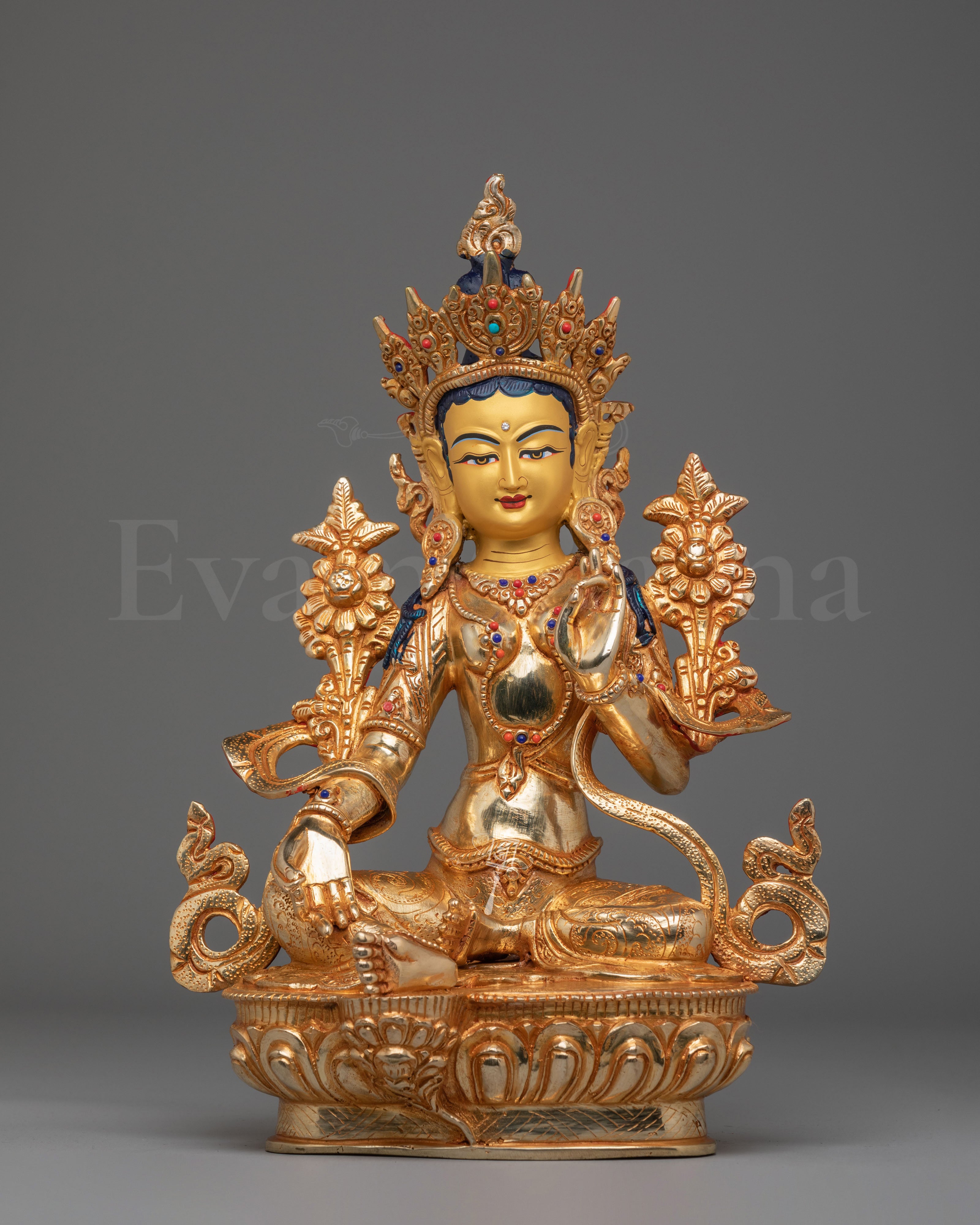 Handmade Green Tara Deity Sculpture