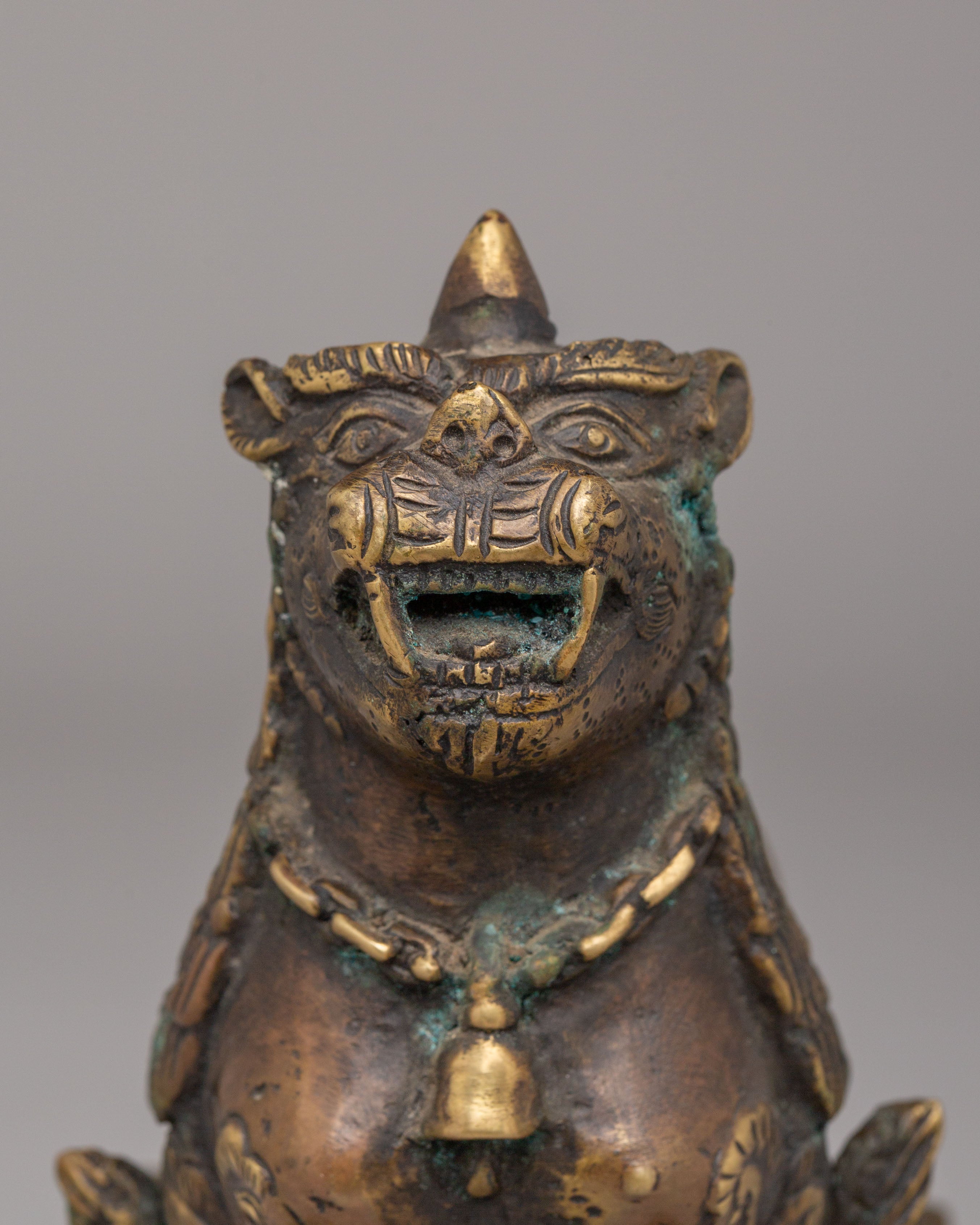 Buddhist Guardian Lion Sculpture Set | Symbol of Protection & Strength