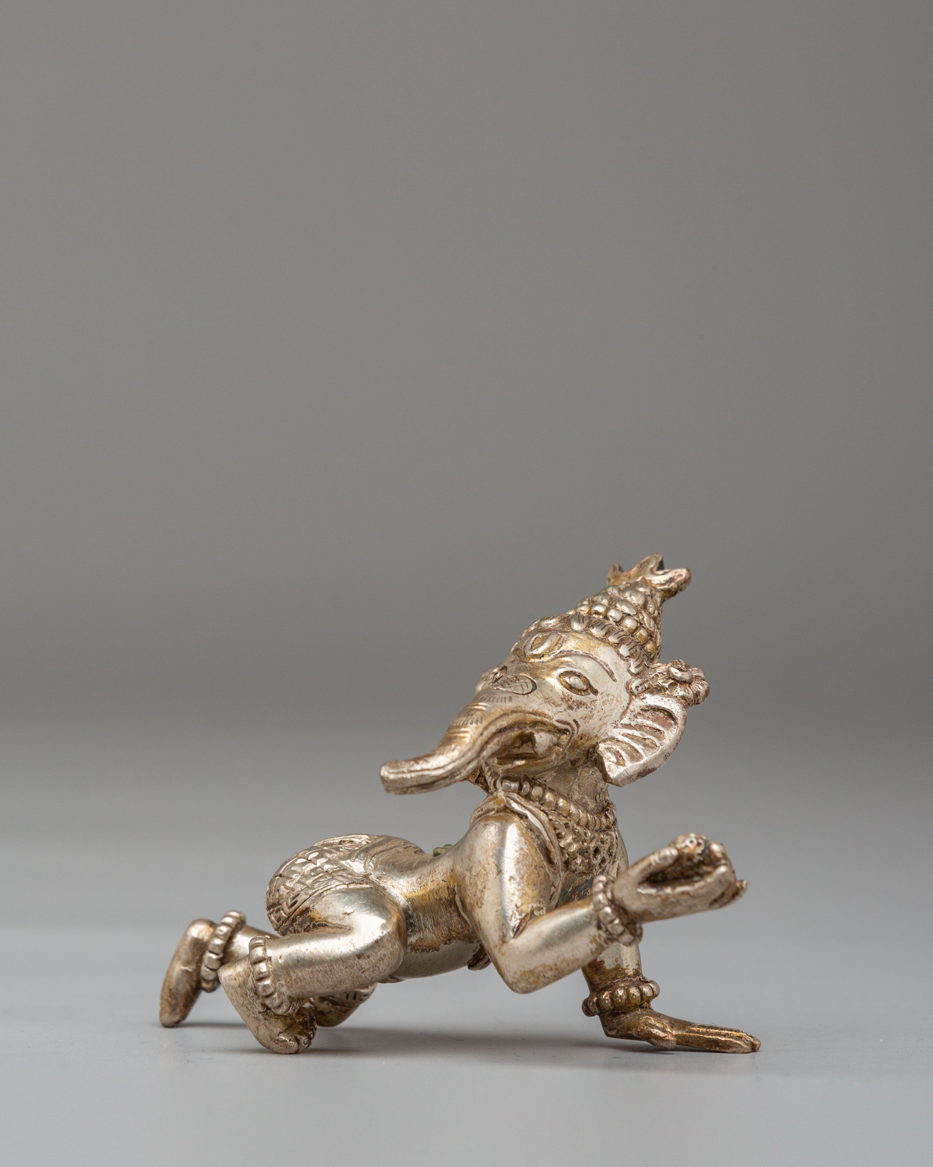 Handmade Altar Ganesha Statue | Hindu Deity Idol for Meditation and Ritual