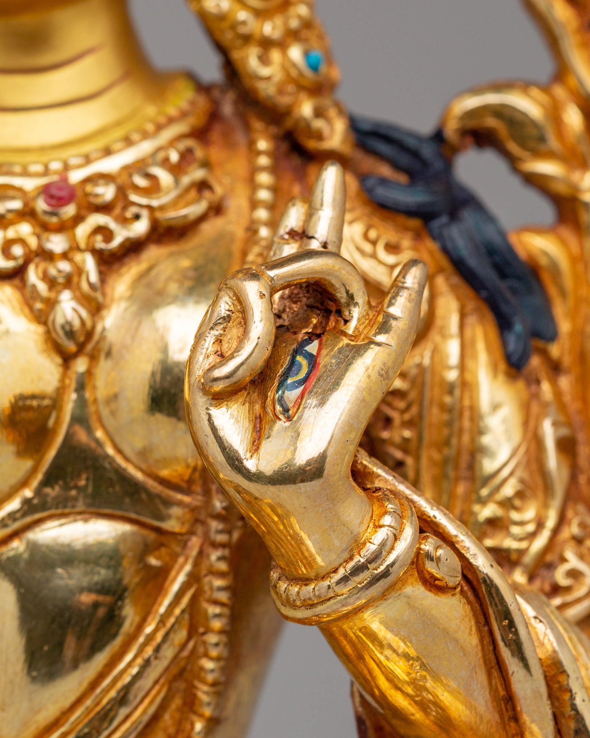 Traditional White Tara Statue | Handmade Tibetan Artwork