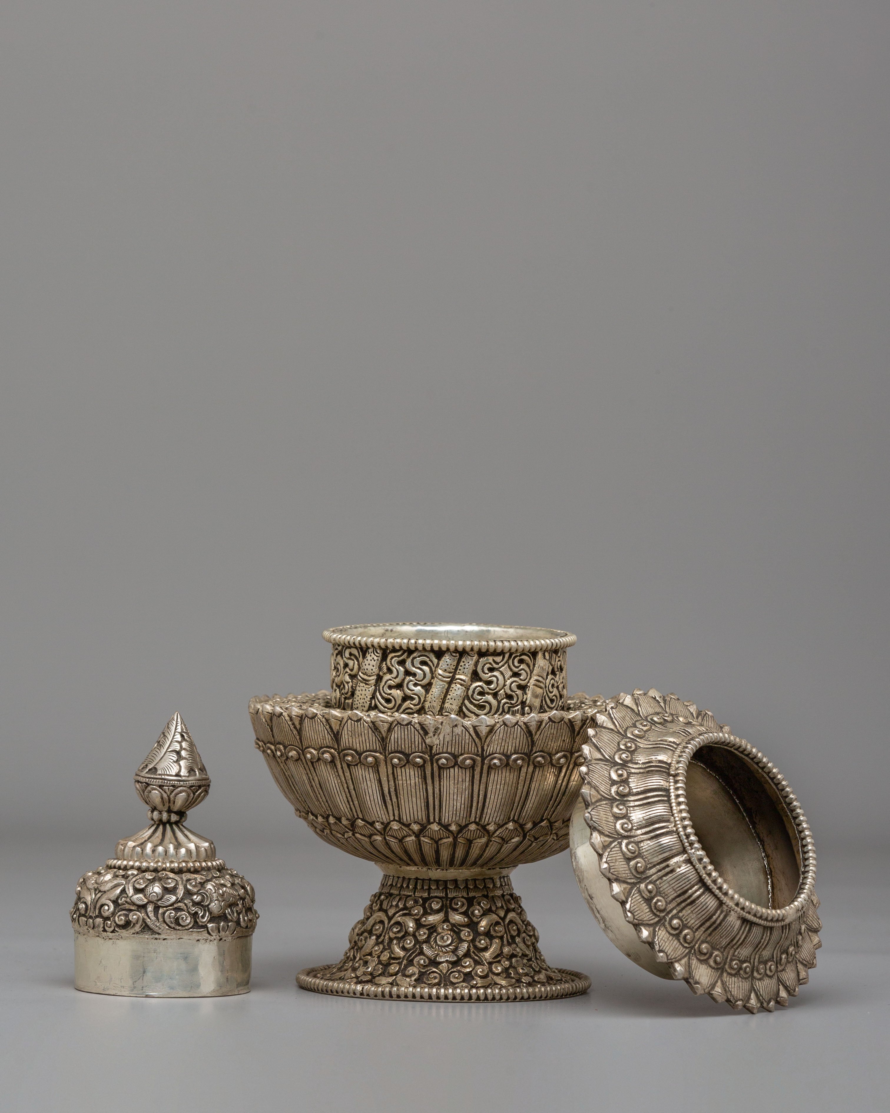 Buddhist Offerings Rice Pot | Sacred Ritual Offering Pot