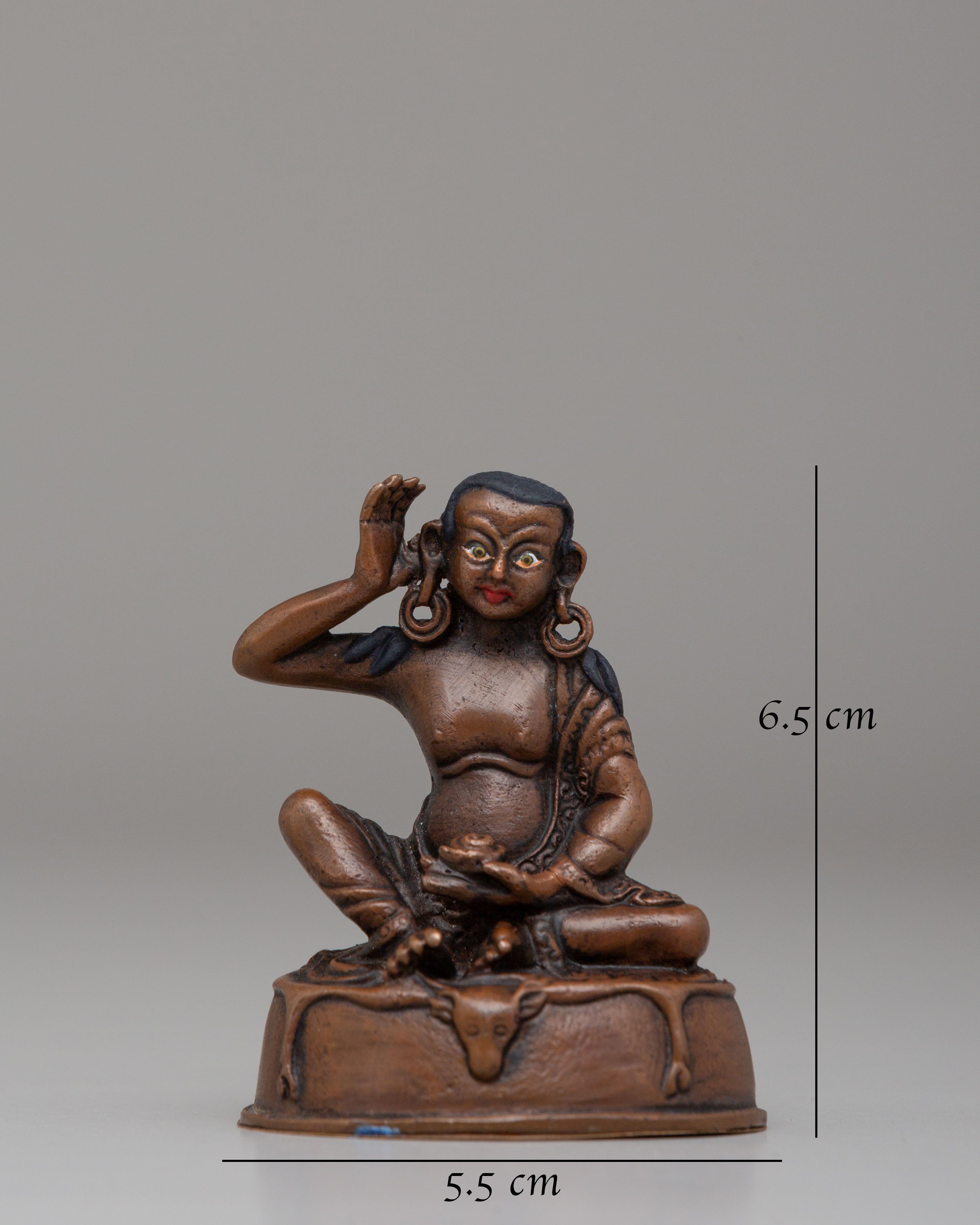 Milarepa Buddhist Statue | Oxidized Copper Tibetan Yogi