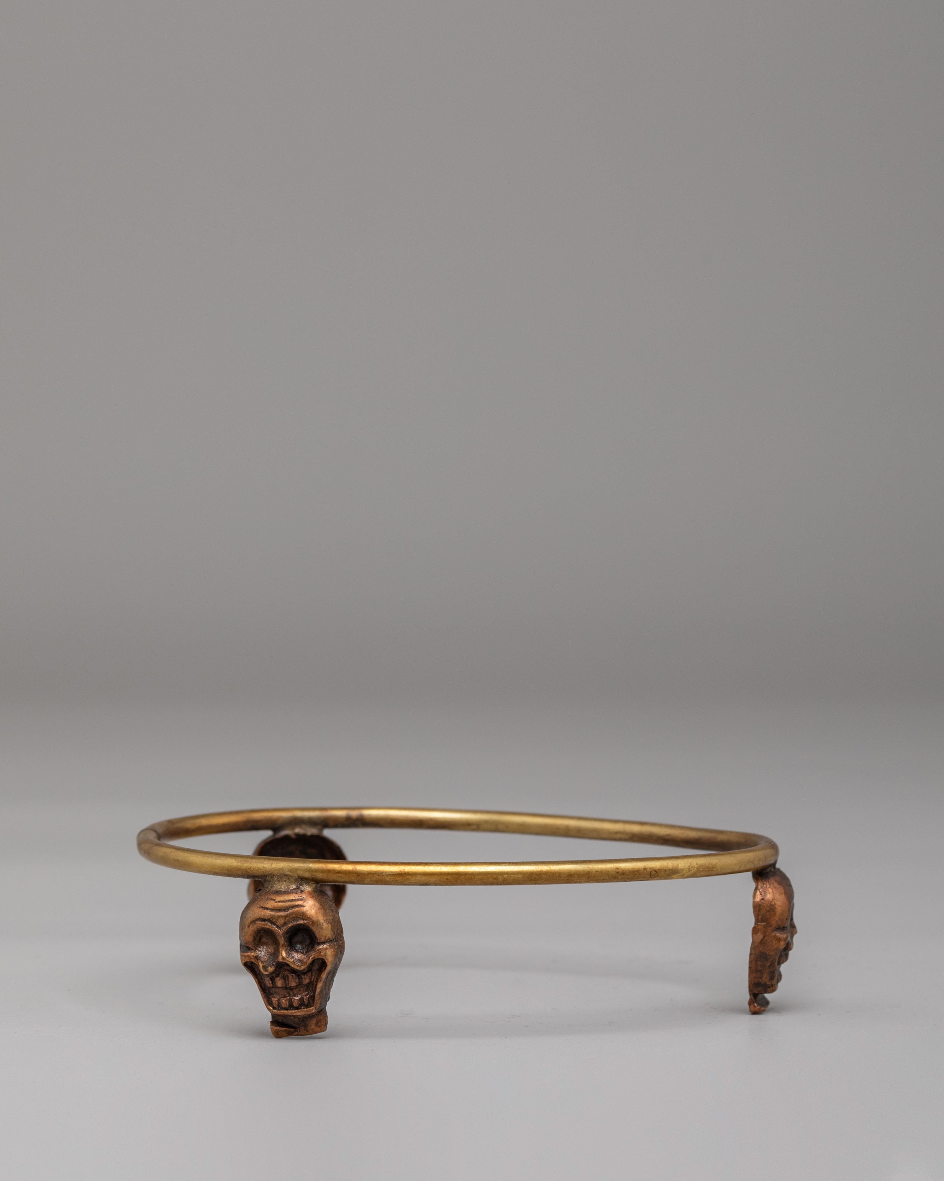 Handcrafted Ritual Kapala Stand | Sacred Offering Vessel