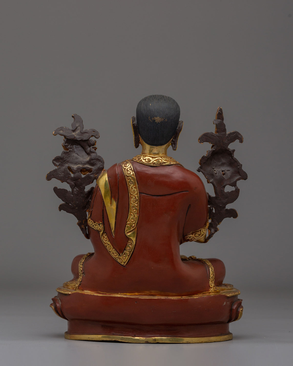 Handcrafted Sacred Tsongkhapa Set Statue | Tibetan Spiritual Artwork