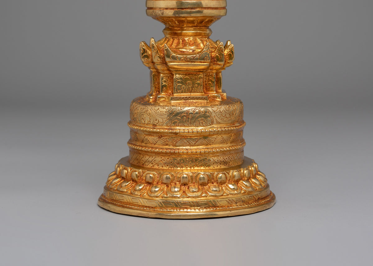 Traditional Handcrafted Altar Kadampa Stupa | Symbol of Spiritual Awakening